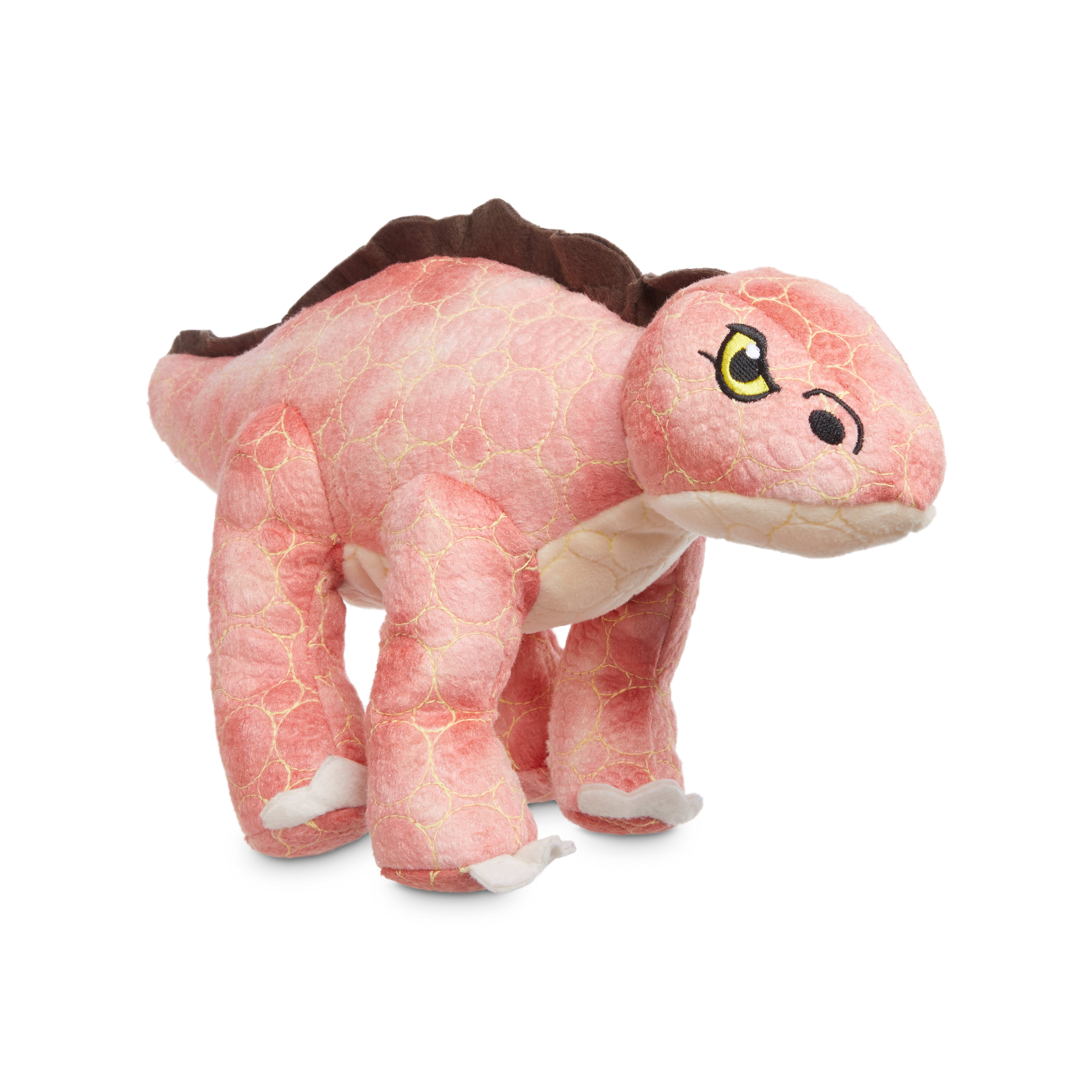 Leaps Bounds Tough Plush Stegosaurus Dog Toy with Kevlar