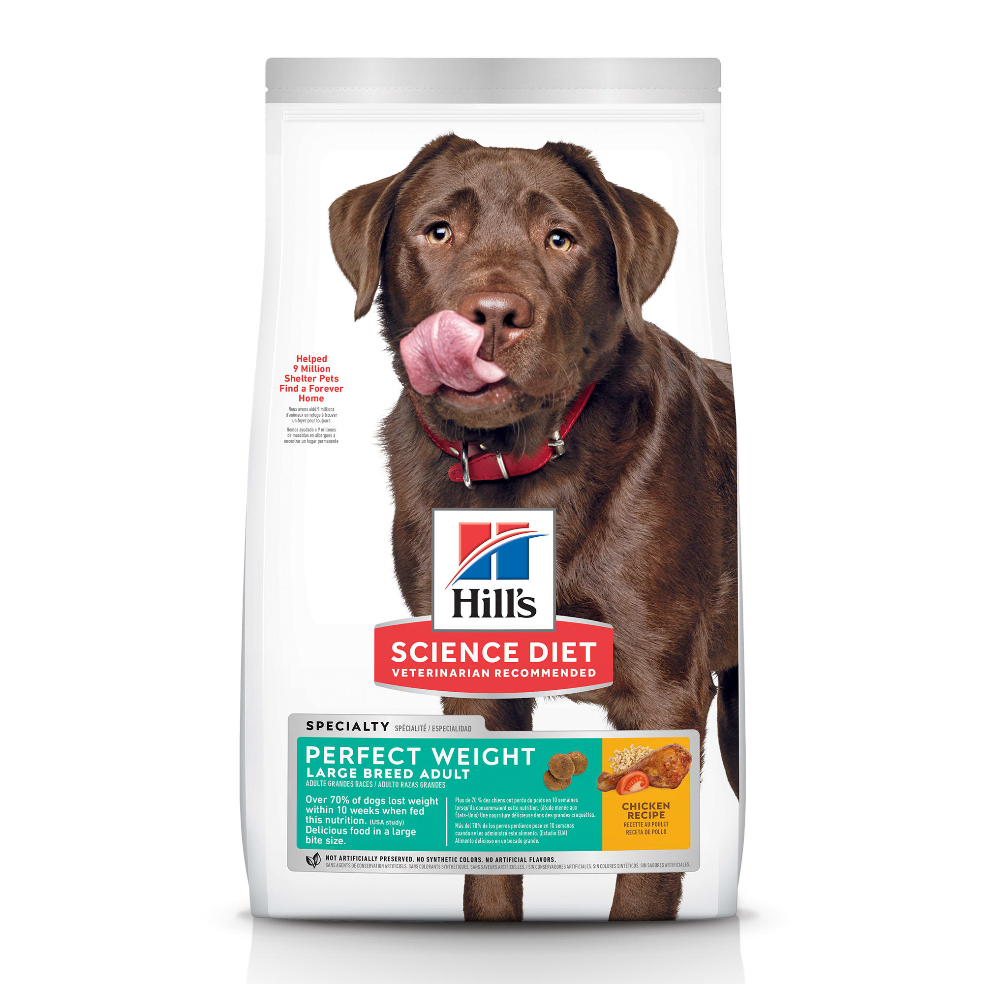 Hill S Science Diet Adult Perfect Weight Large Breed Chicken Recipe Dry Dog Food 28 5 Lbs Bag Petco