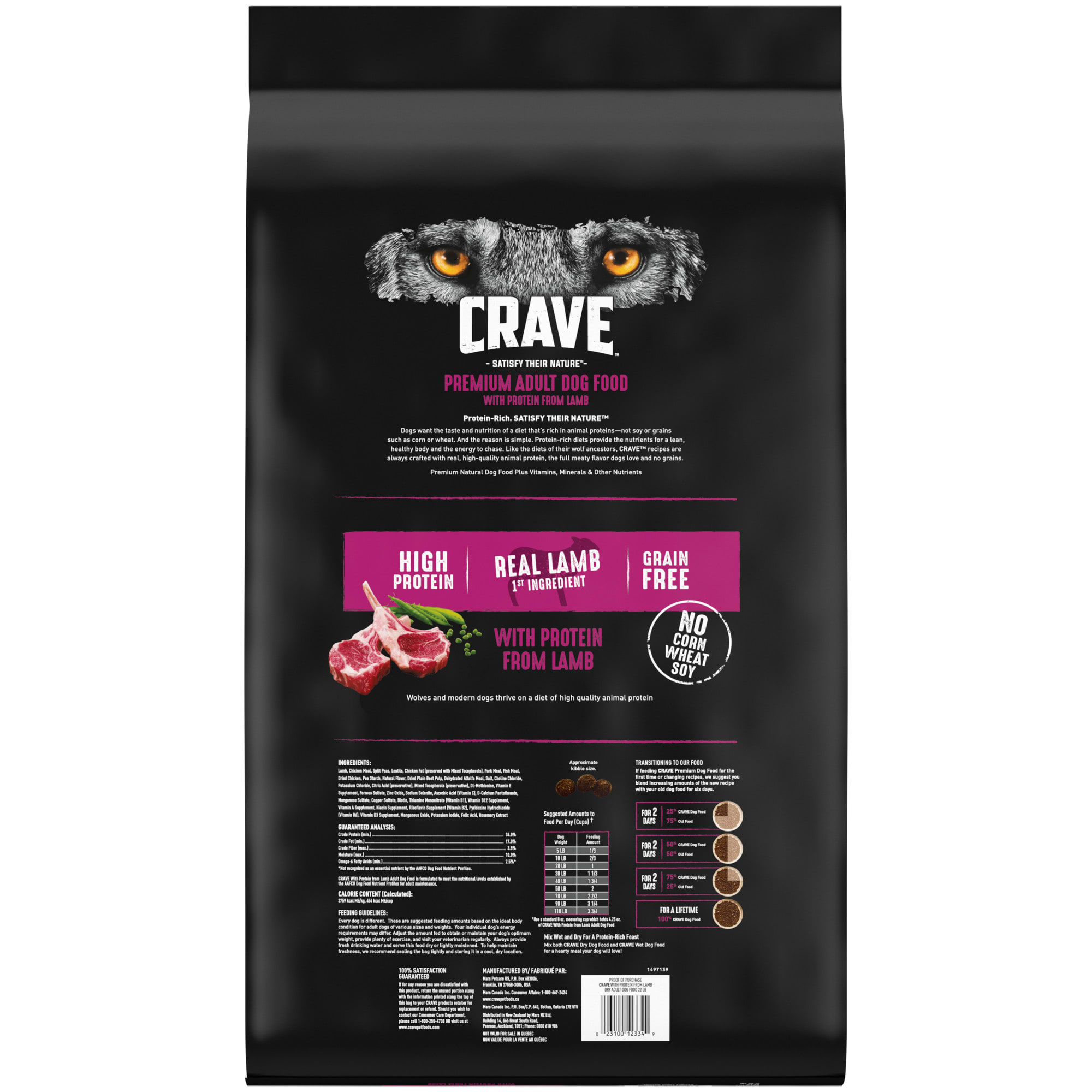 Crave lamb dog food sale