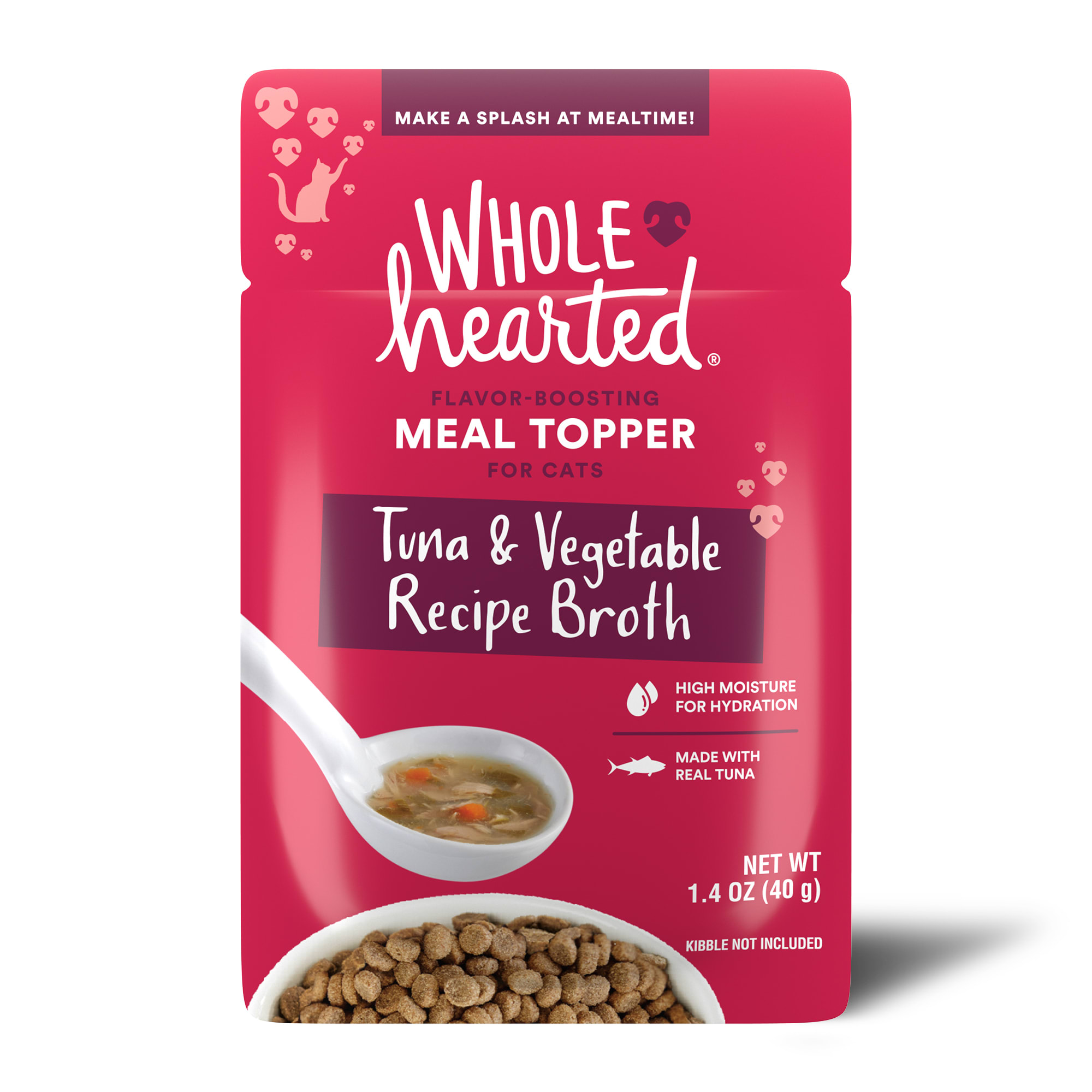 WholeHearted Tuna & Vegetable Recipe Broth Flavor-Boosting Wet Cat Meal Topper