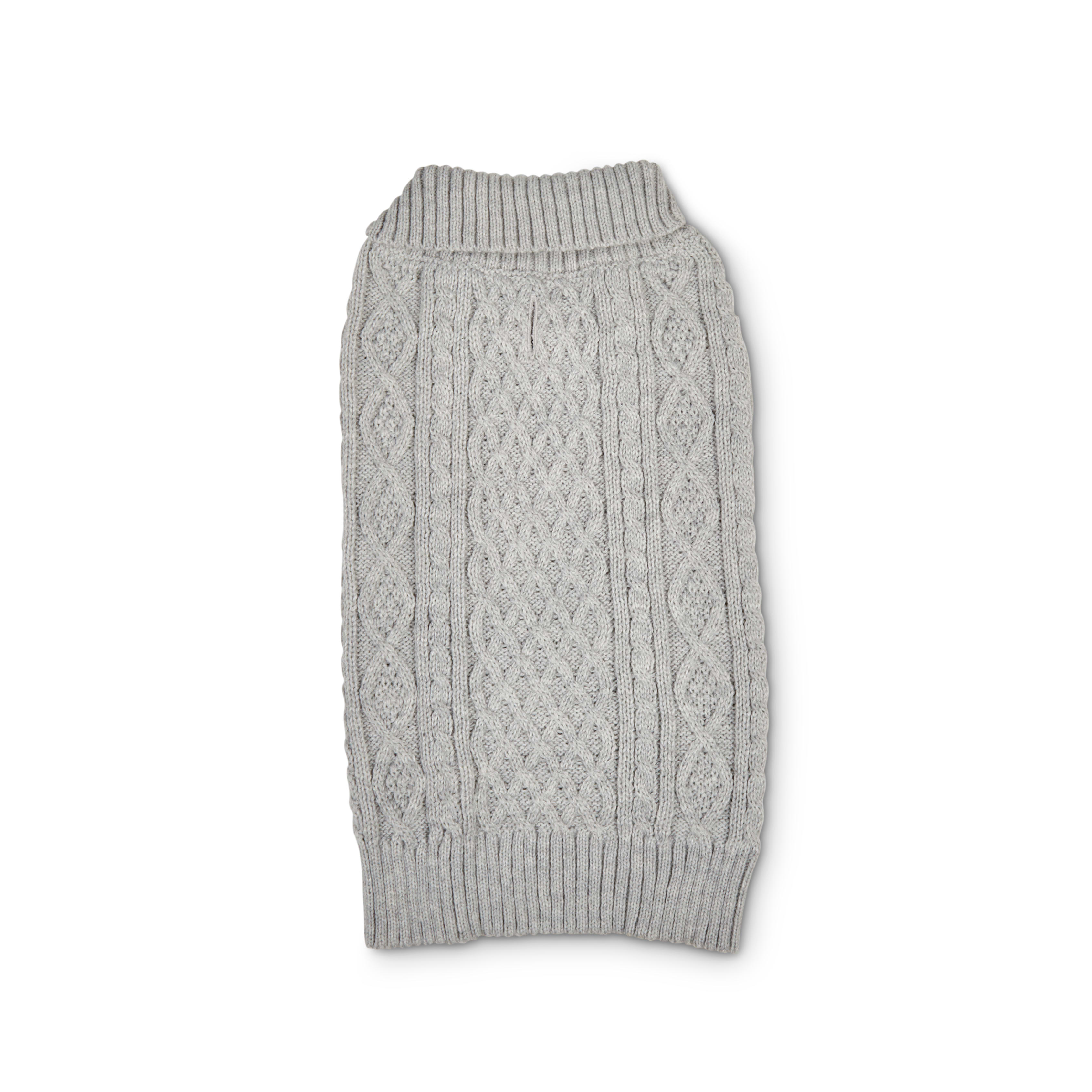 gray dog sweater