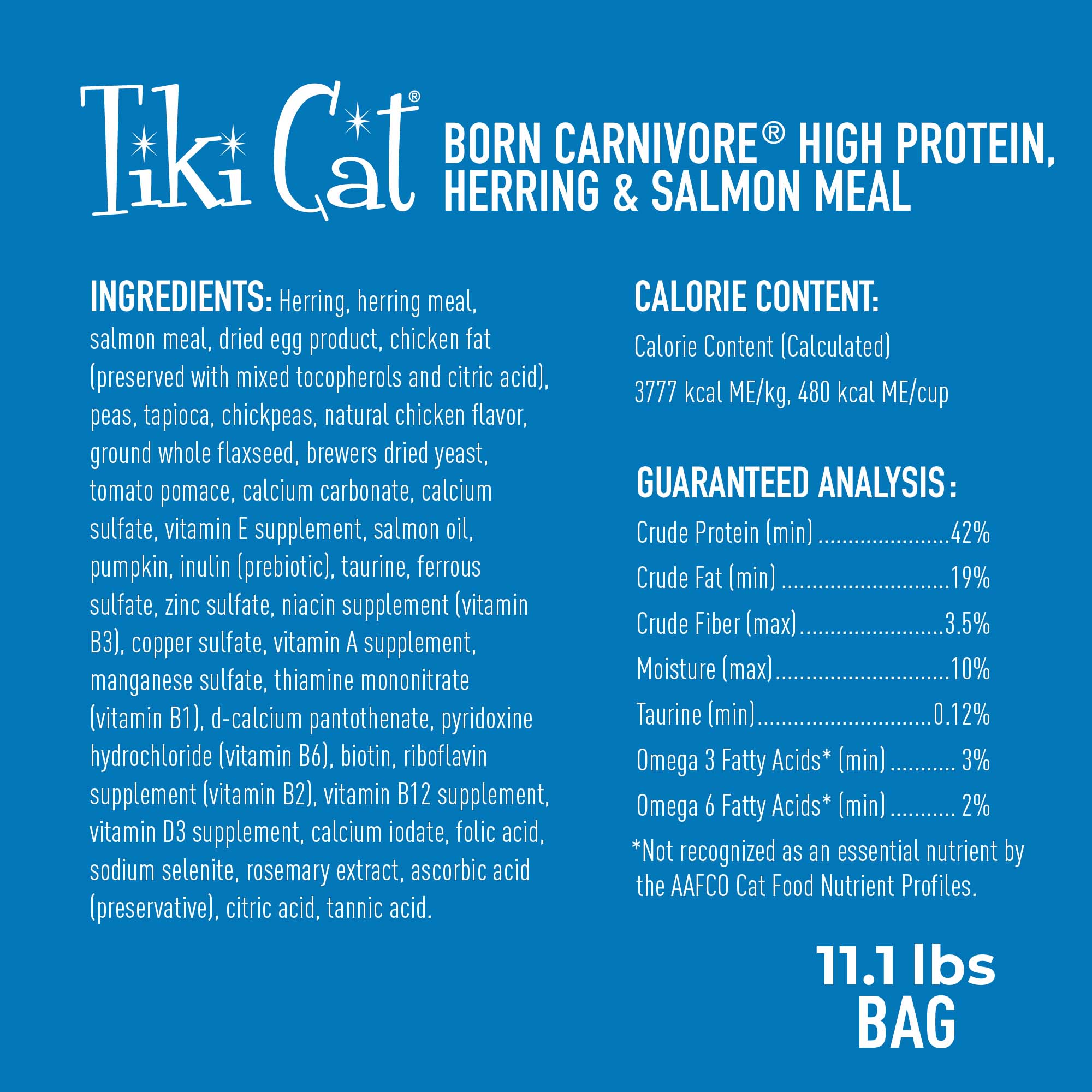 Tiki Cat Born Carnivore Herring & Salmon Dry Cat Food 5.6 lb
