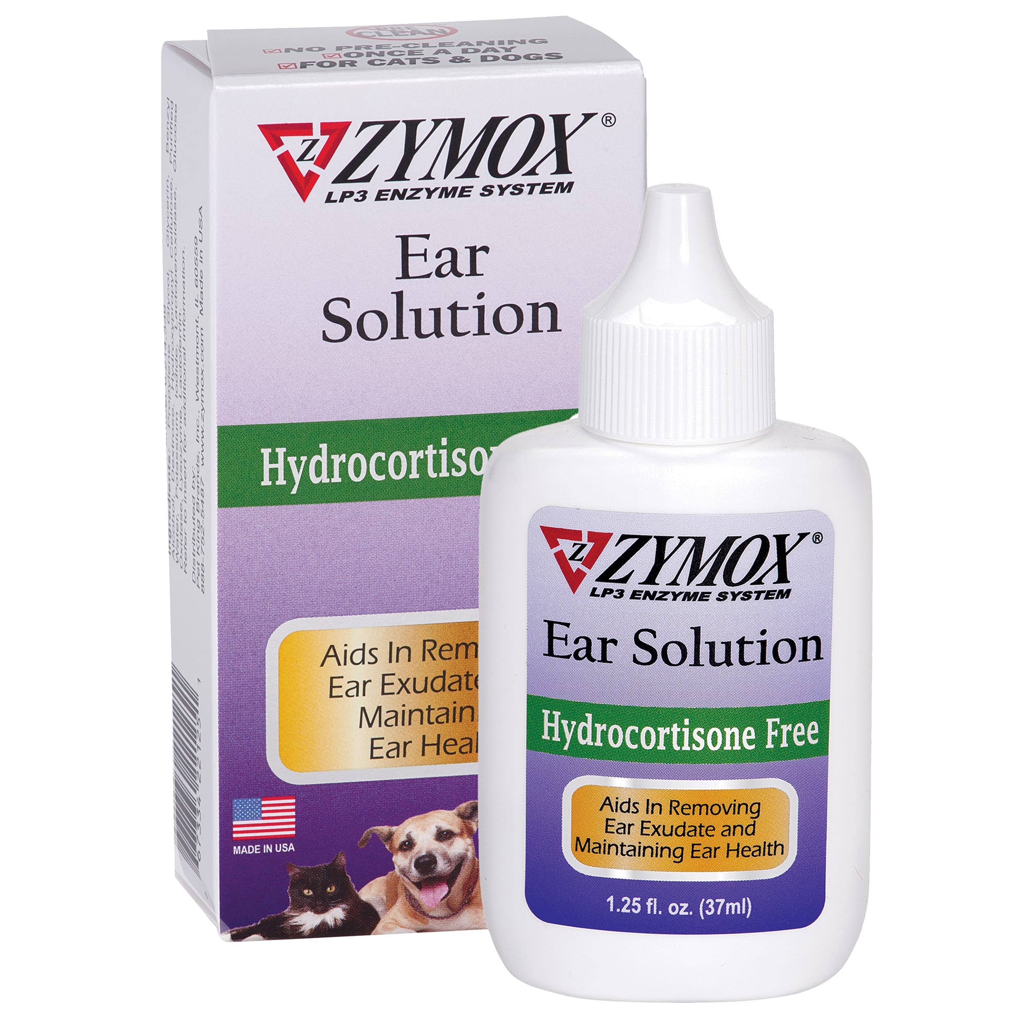 Zymox Ear Solution Without Hydrocortisone, 1.25 fl. oz. | Petco