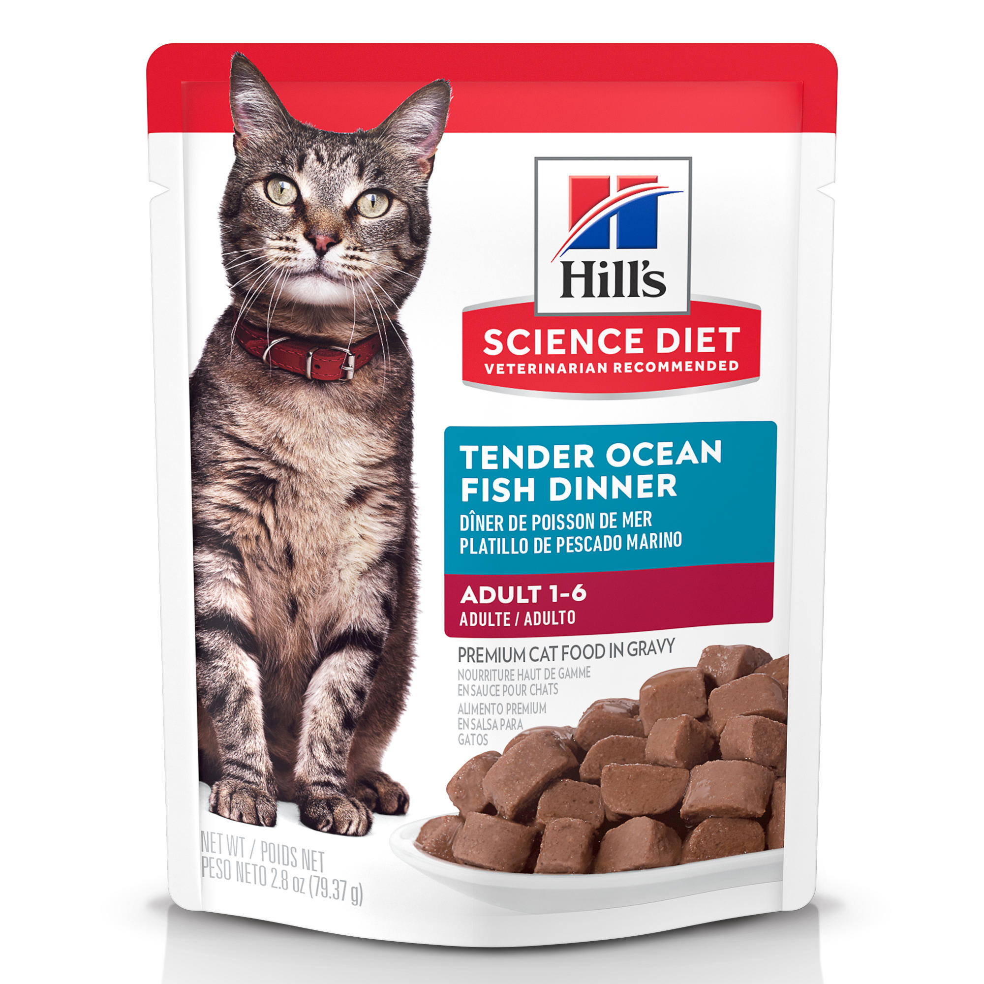 Hill's Science Diet Ocean Fish Adult Cat Food Pouches 24ct