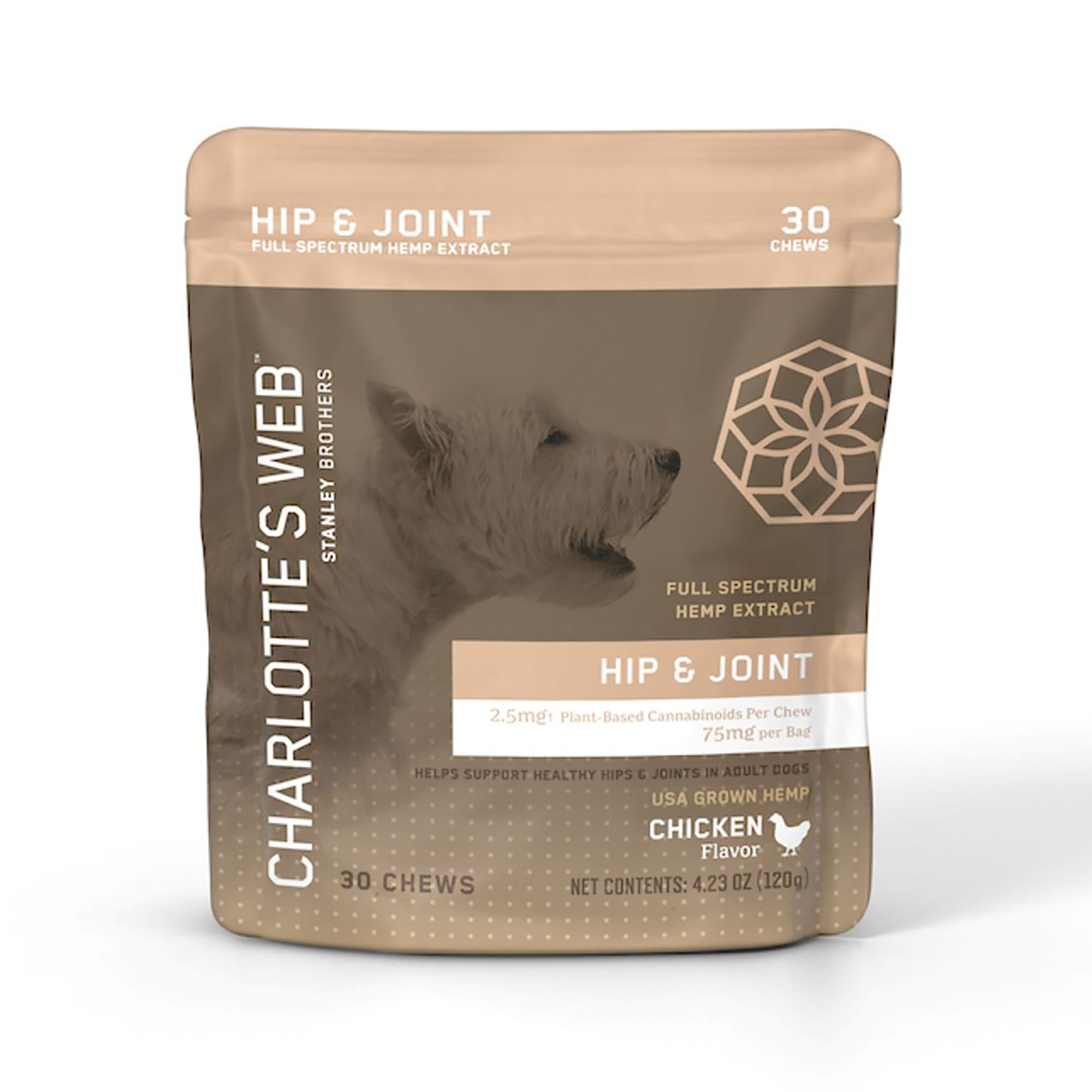 Charlotte's Web Hemp Infused Hip and Joint Chicken Flavored Chews for