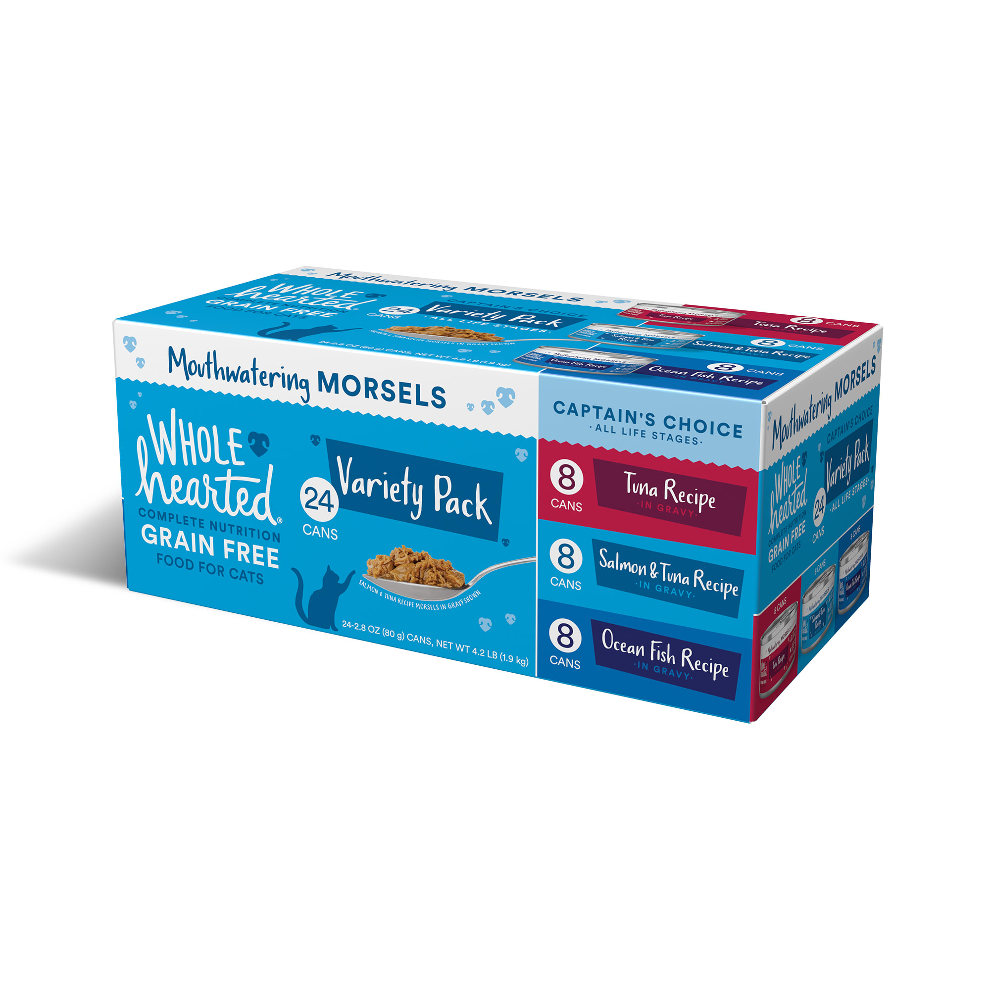 WholeHearted GrainFree Fish Morsels & Gravy Cat Food Pack