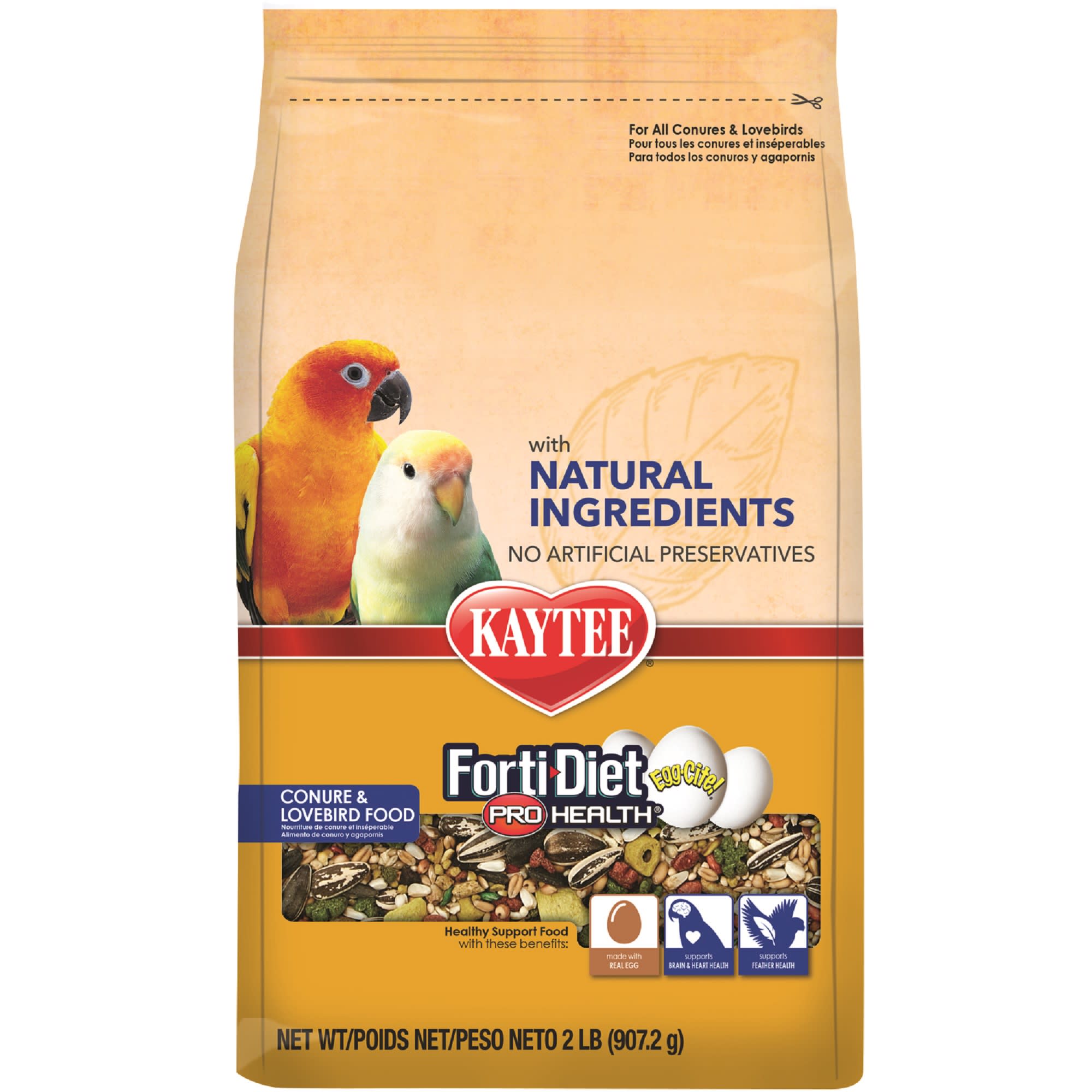 Kaytee FortiDiet Eggcite Conure Food Omega 3 & Natural Ingredients