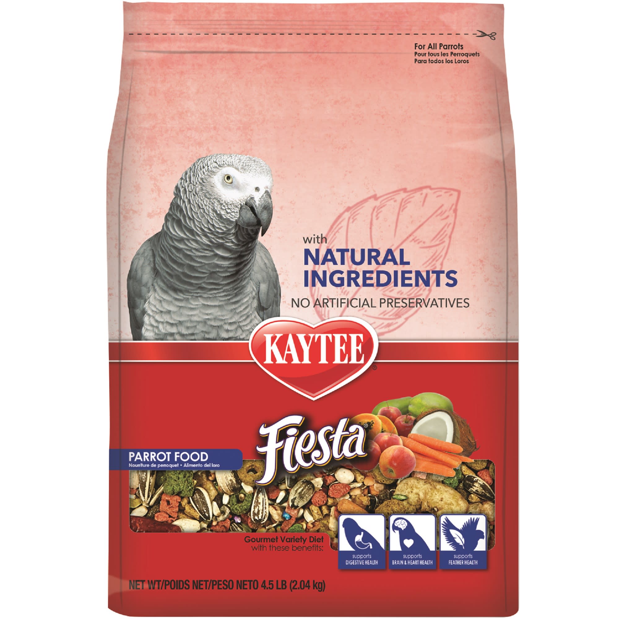 Kaytee Fiesta with Natural Colors Parrot Food 4.5 lbs