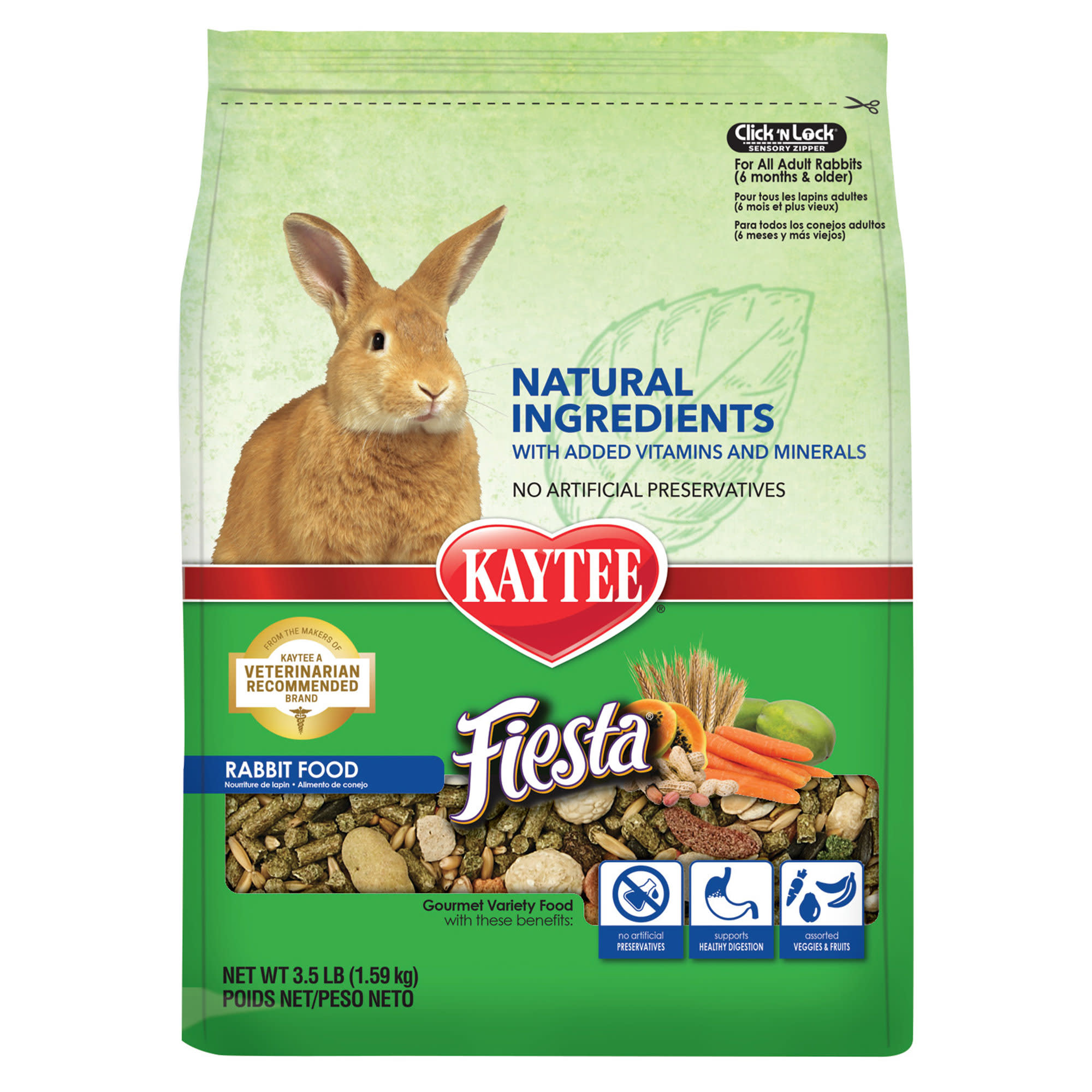 Kaytee Fiesta Naturals Premium Rabbit Food 6.5 lbs