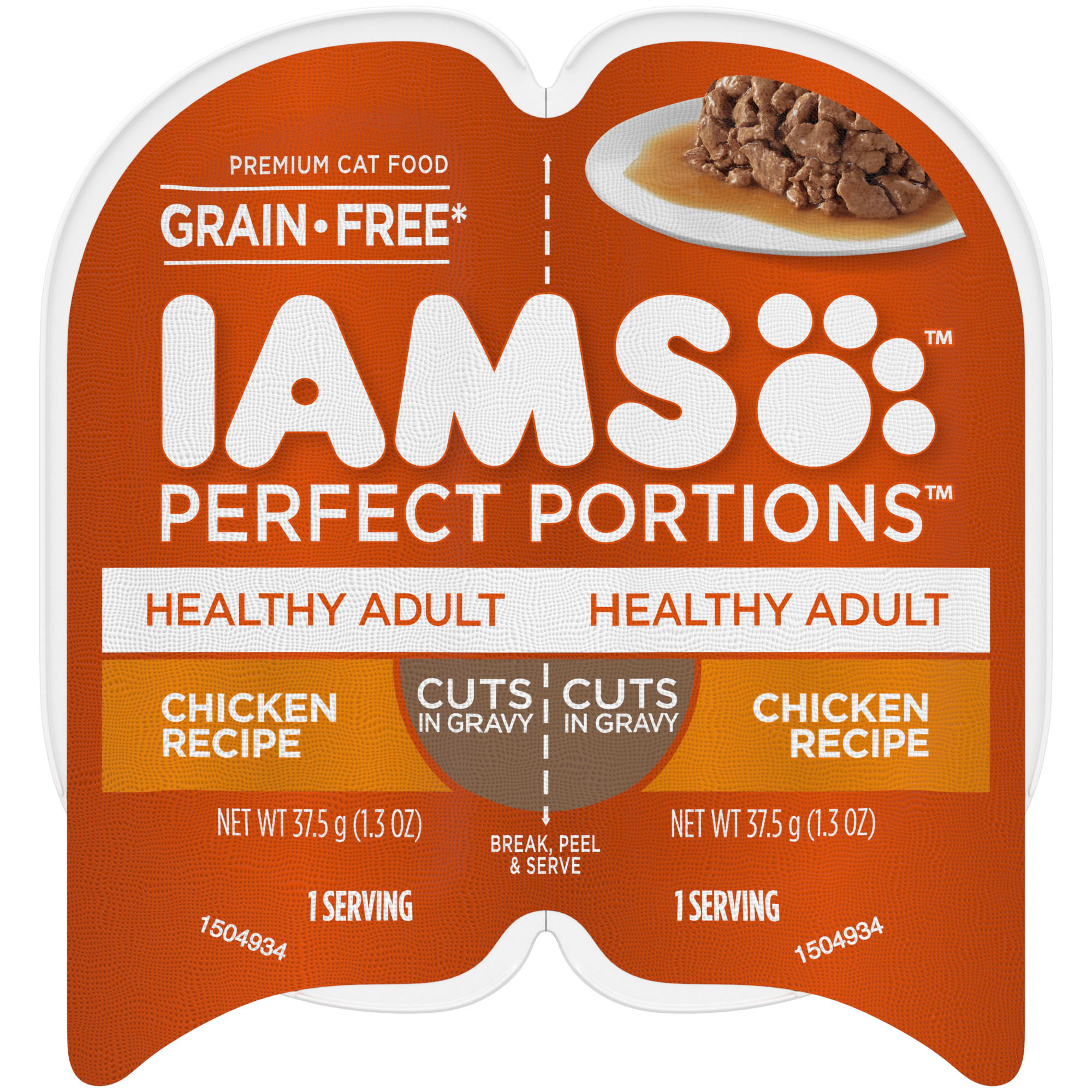 Iams Perfect Portions Grain Free Chicken Recipe Cuts in Gravy