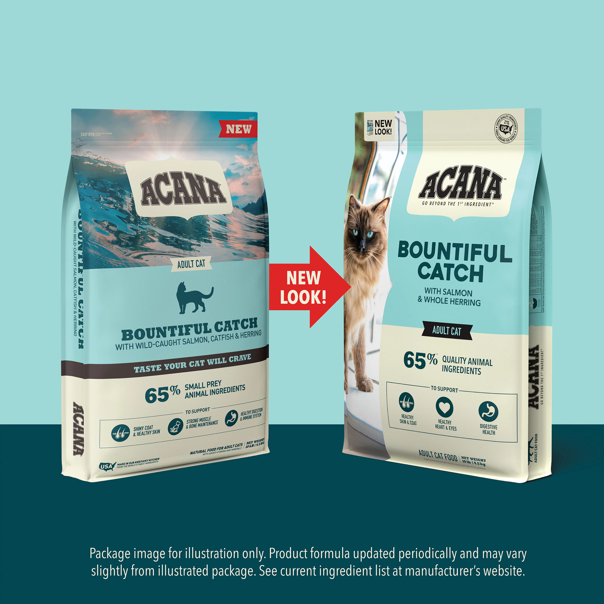 ACANA Bountiful Catch Salmon Catfish and Herring Dry Cat Food 10