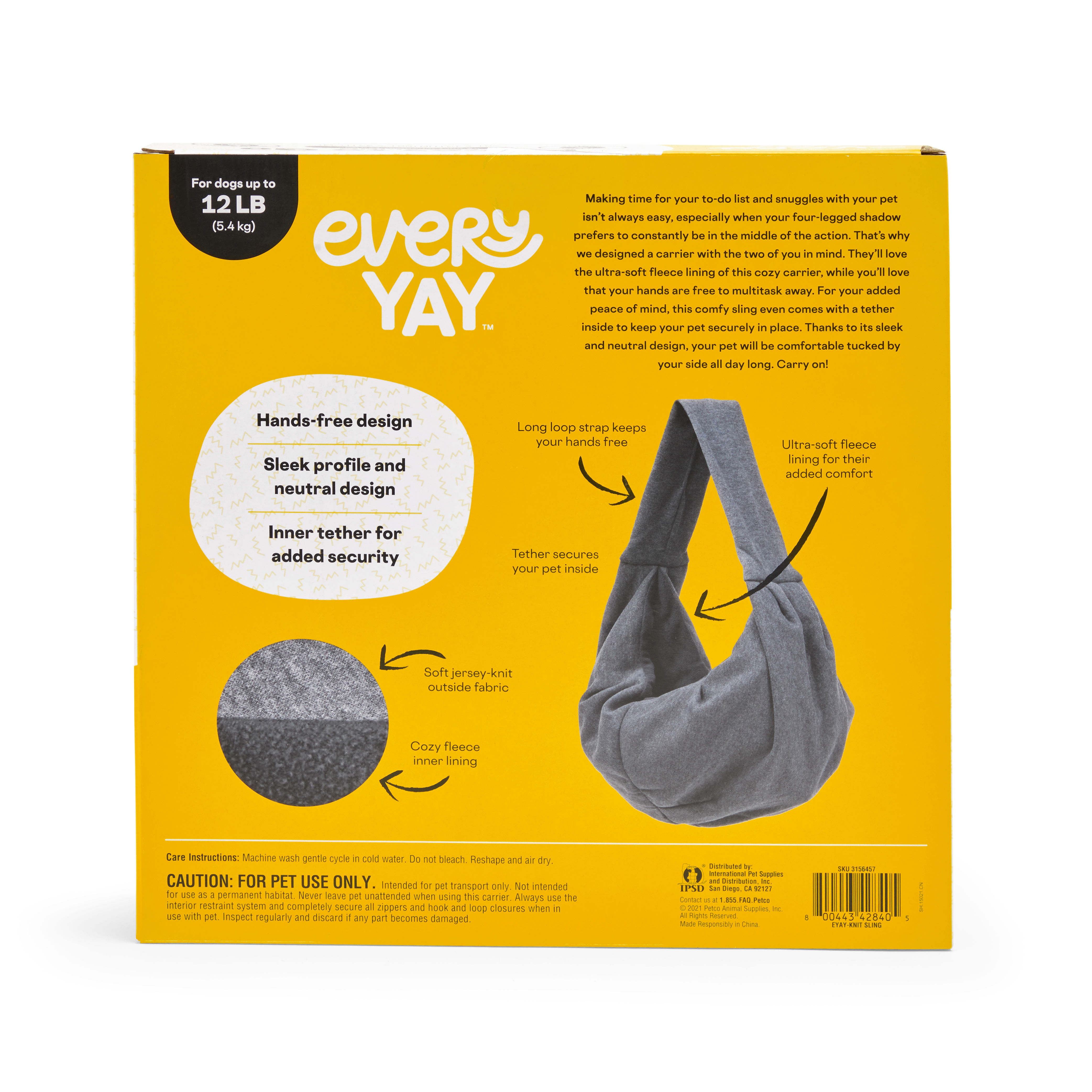 EveryYay Travel Knit Pet Sling Petco