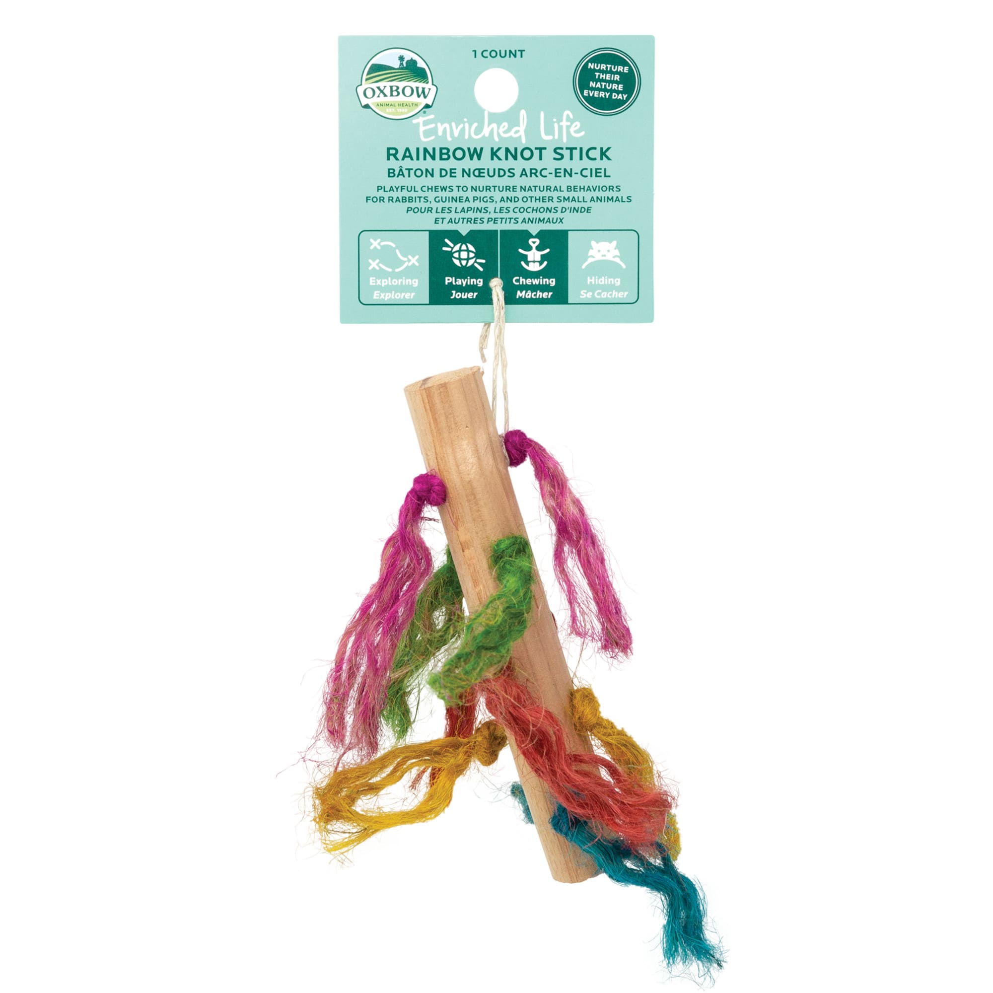 Oxbow Enriched Life Rainbow Knot Stick Toys for Small Pets Petco