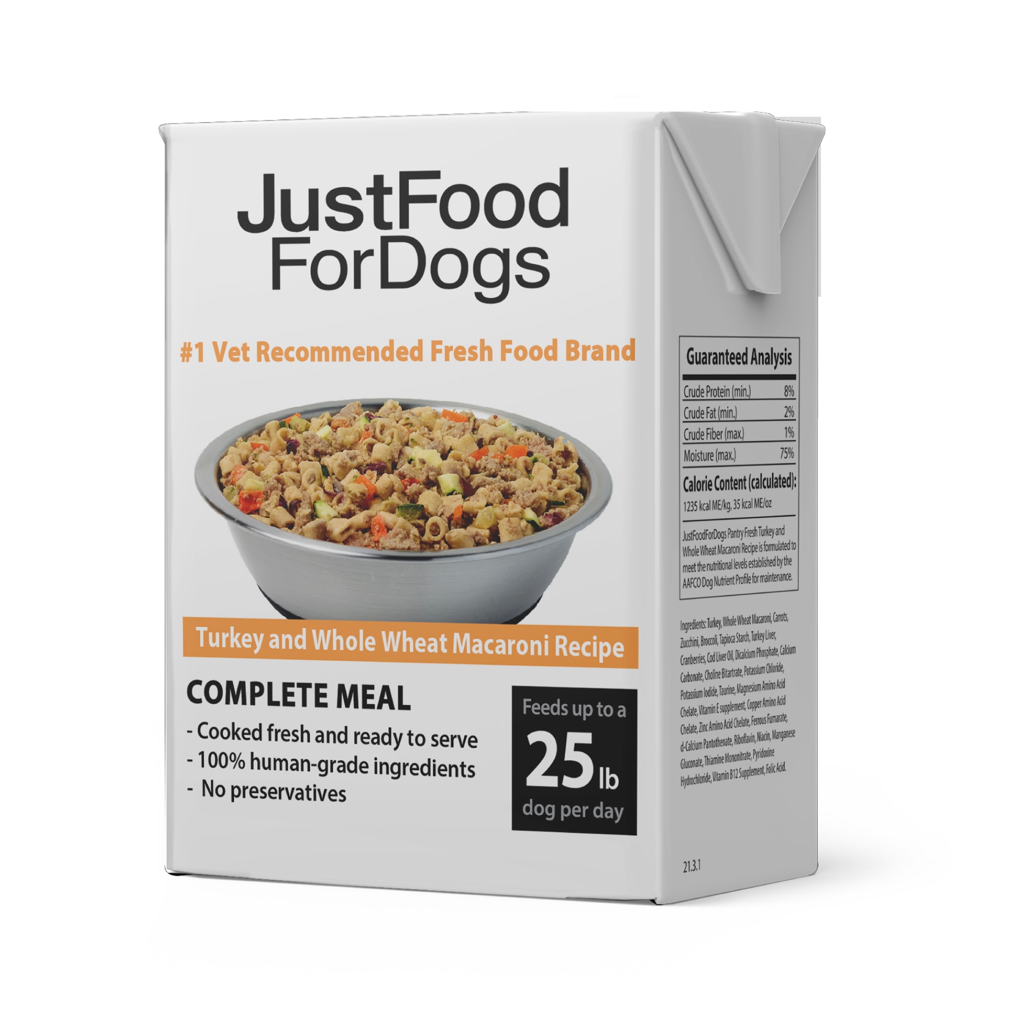 JustFoodForDogs Pantry Fresh Turkey Macaroni Dog Food 12.5 oz. | Petco
