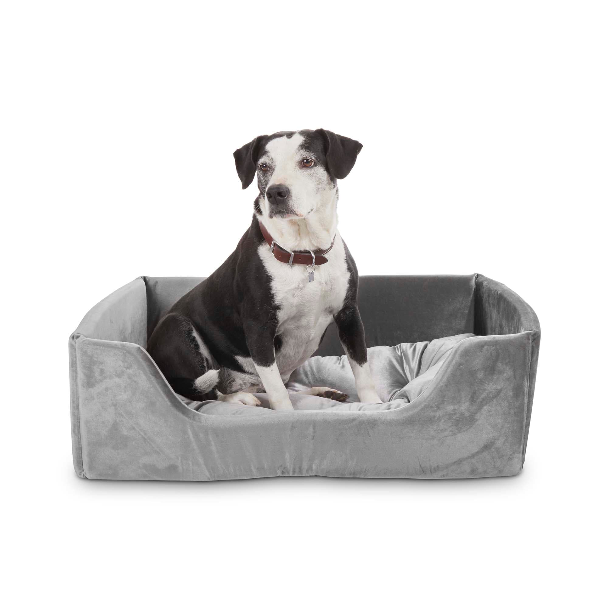 EveryYay Grey Snooze Fest Cuddler Box Dog Bed 24