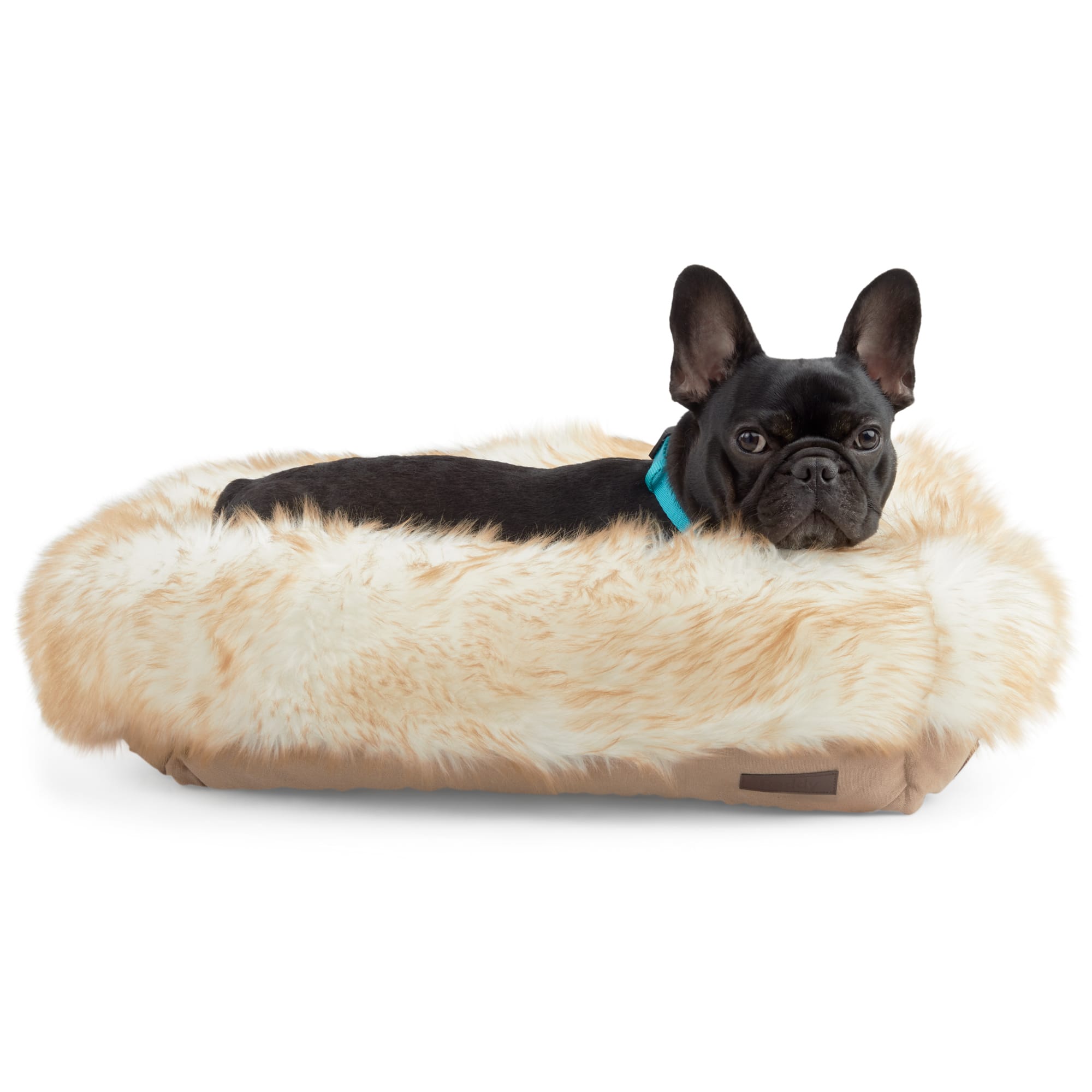  Reddy Brown Faux-Fur Box Dog Bed, 24in. L X 18in. W