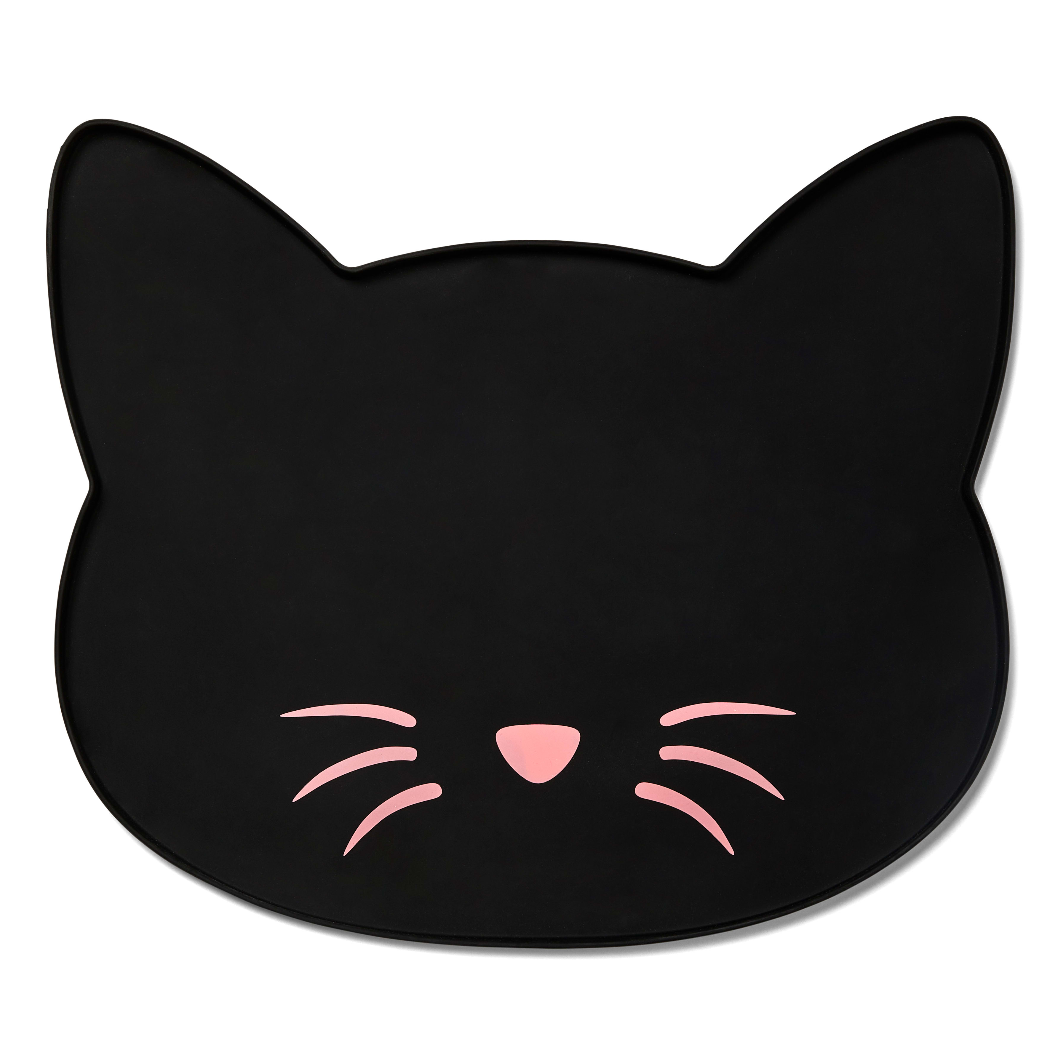 Cat Food Mat Cute Cartoon Cats Personalized With Cat's Name