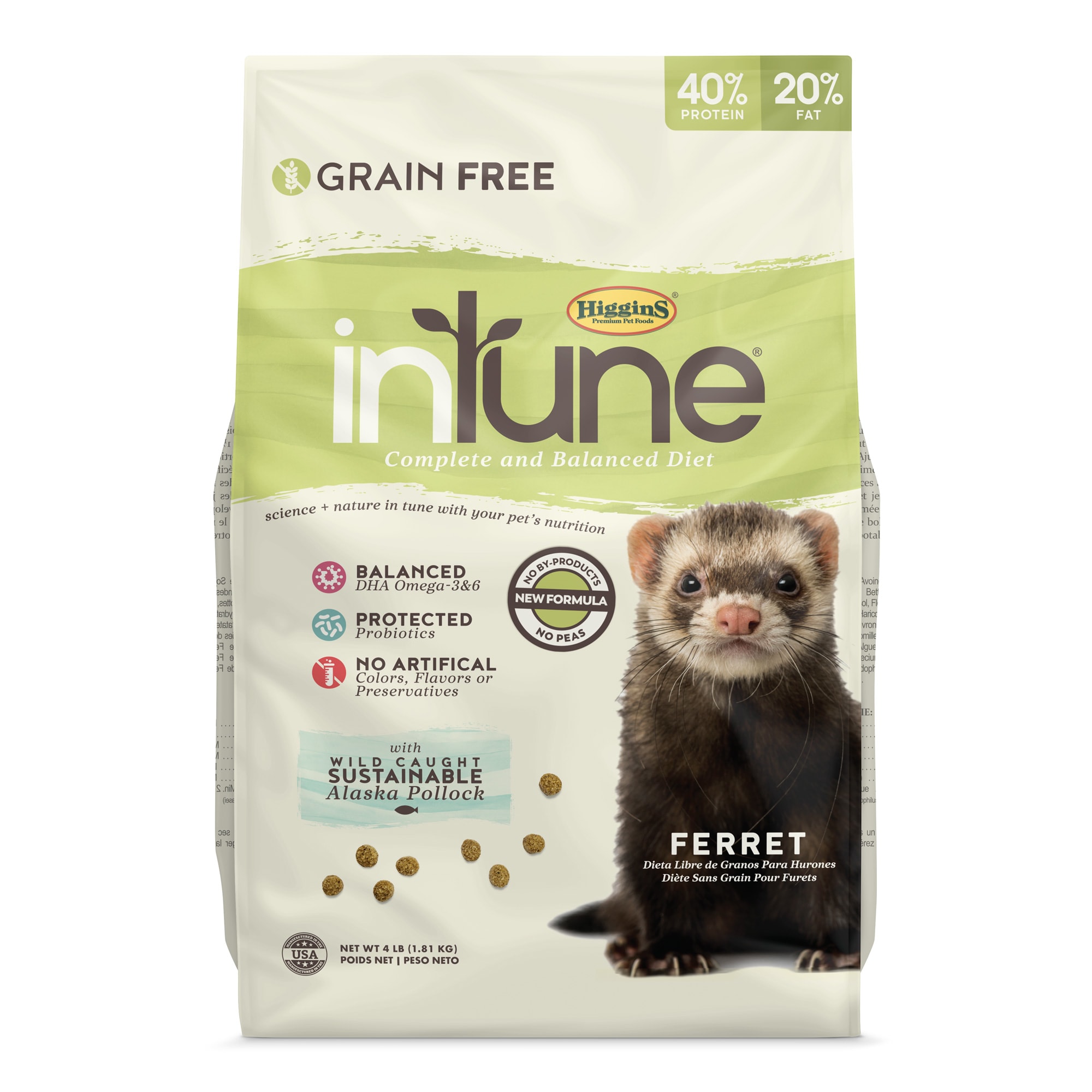 Higgins inTune Grain Free Complete Balanced Diet Ferret Food 4