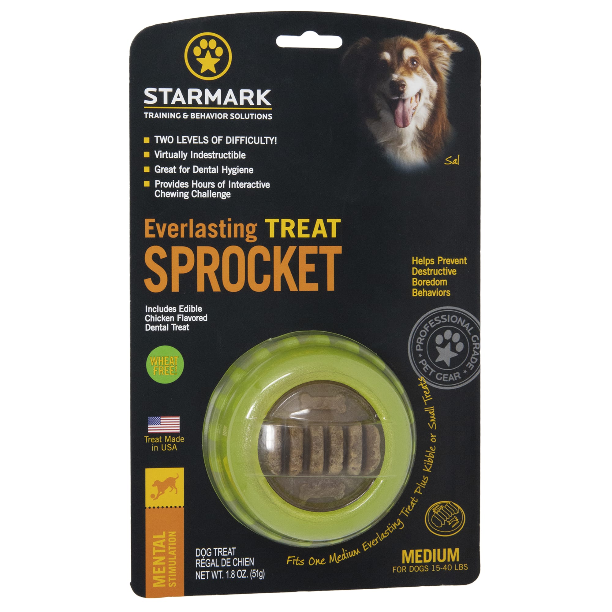 Starmark Treat Ringer Hot Dog Toy, Medium, Petco