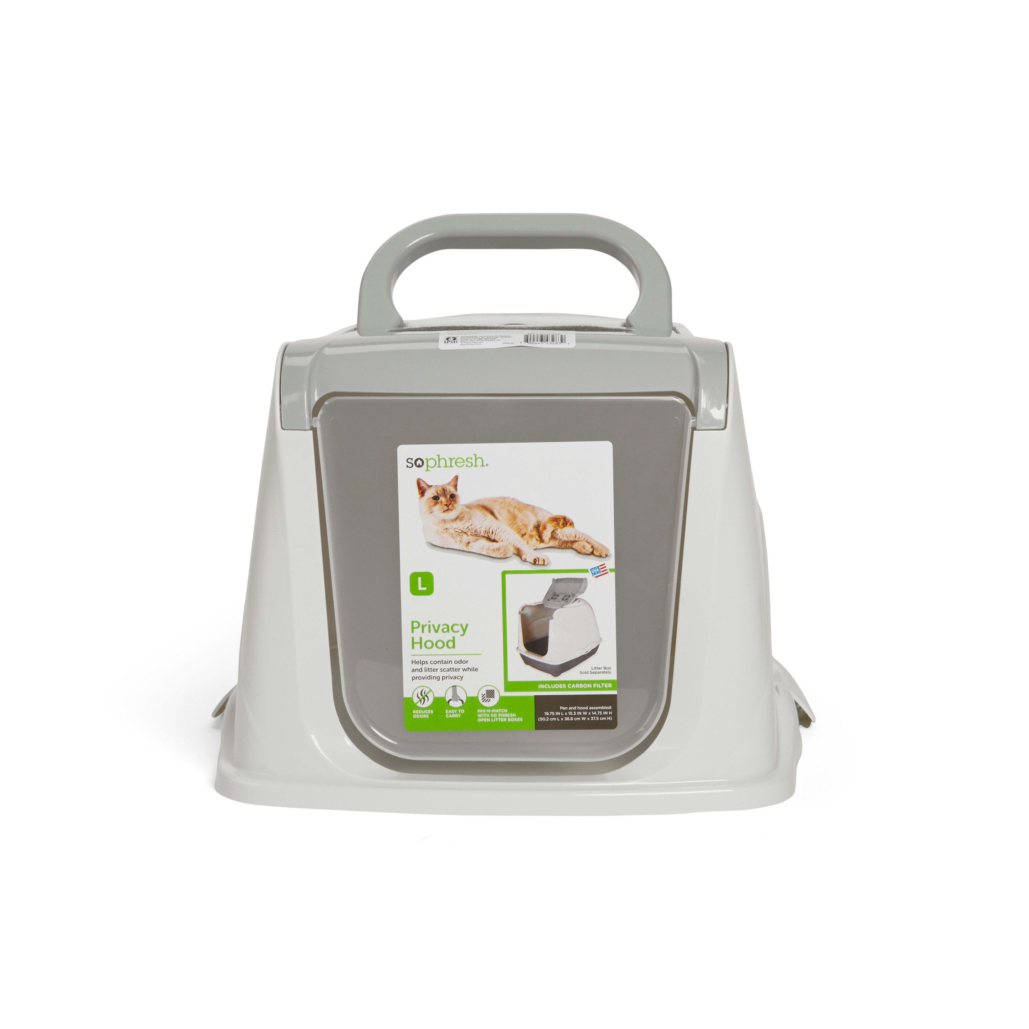 So Phresh White Flip Top Cat Litter Box Hood, 19.7