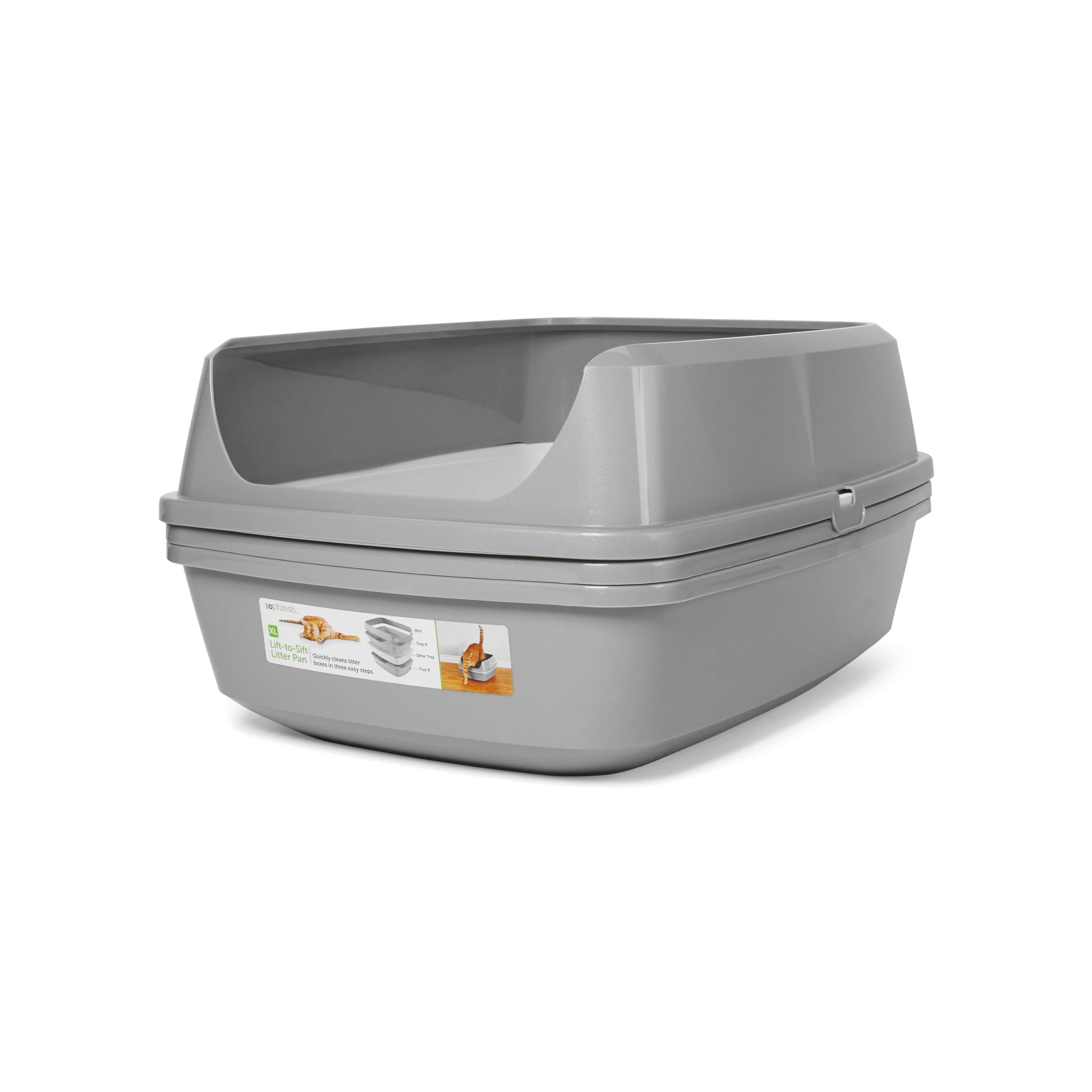 Sifting cat litter outlet tray