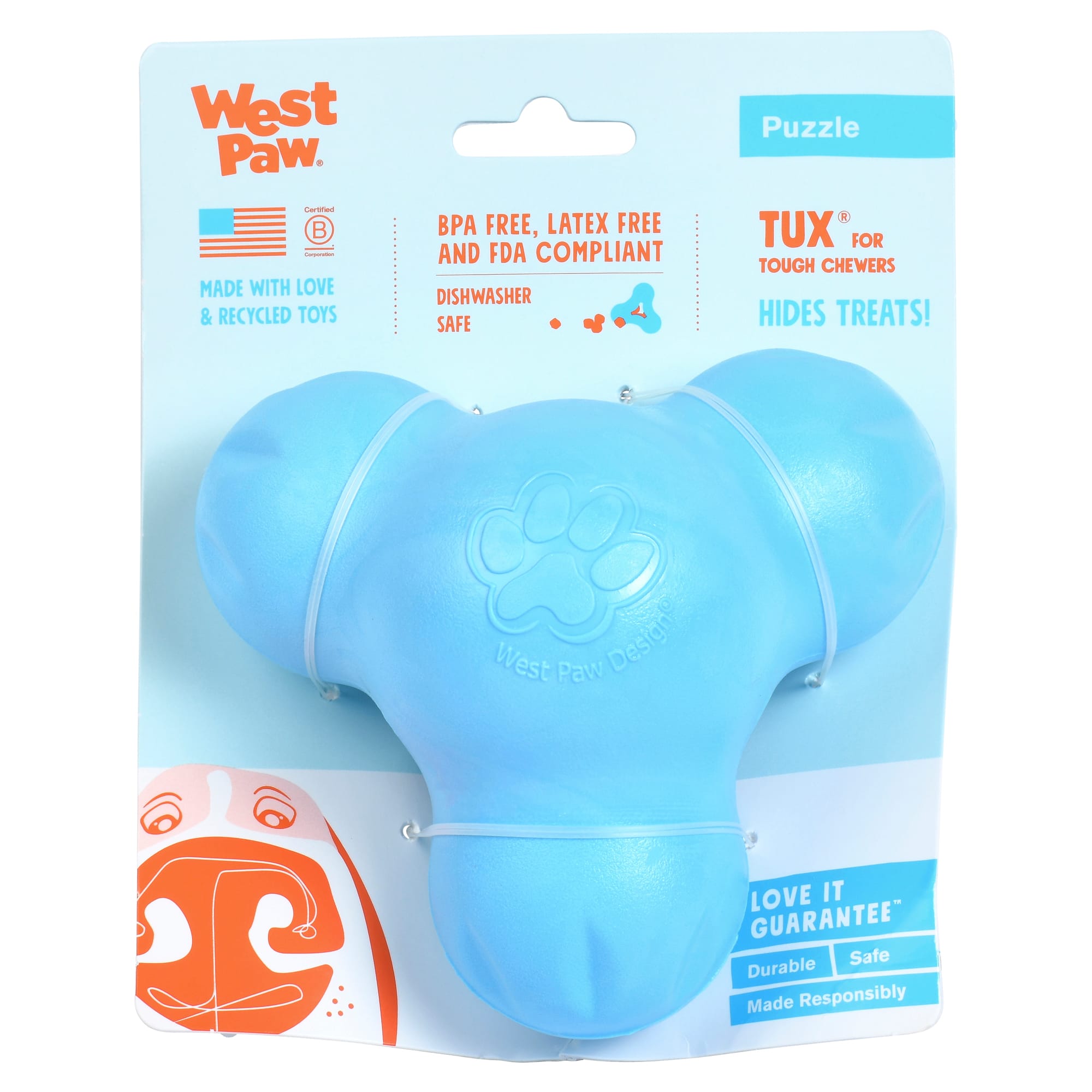West Paw Zogoflex Tux Treat Dispensing Dog Chew Toy – Store For