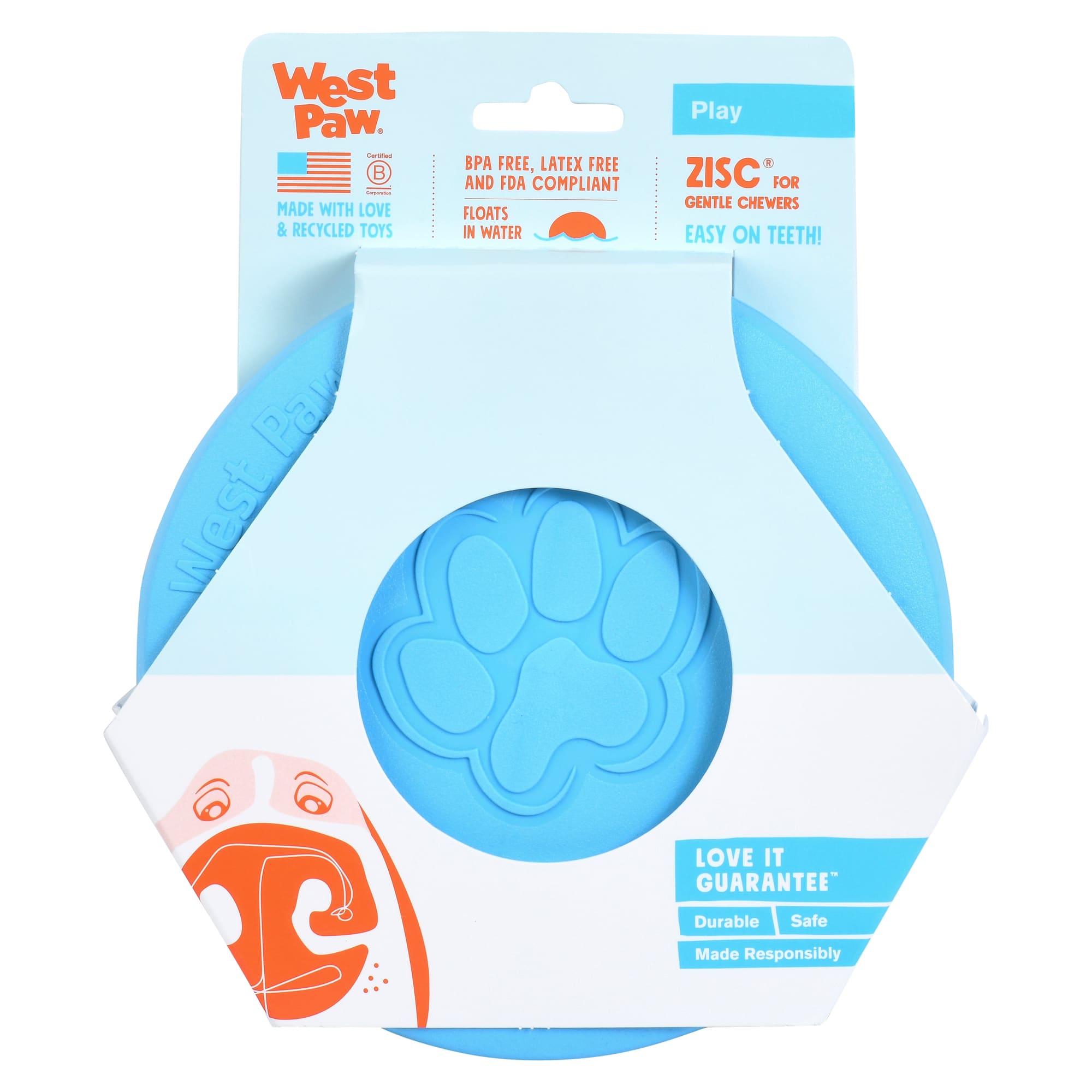 Frisbee pour chien résistant, léger et doux Zisc® par West Paw - Hariet &  Rosie