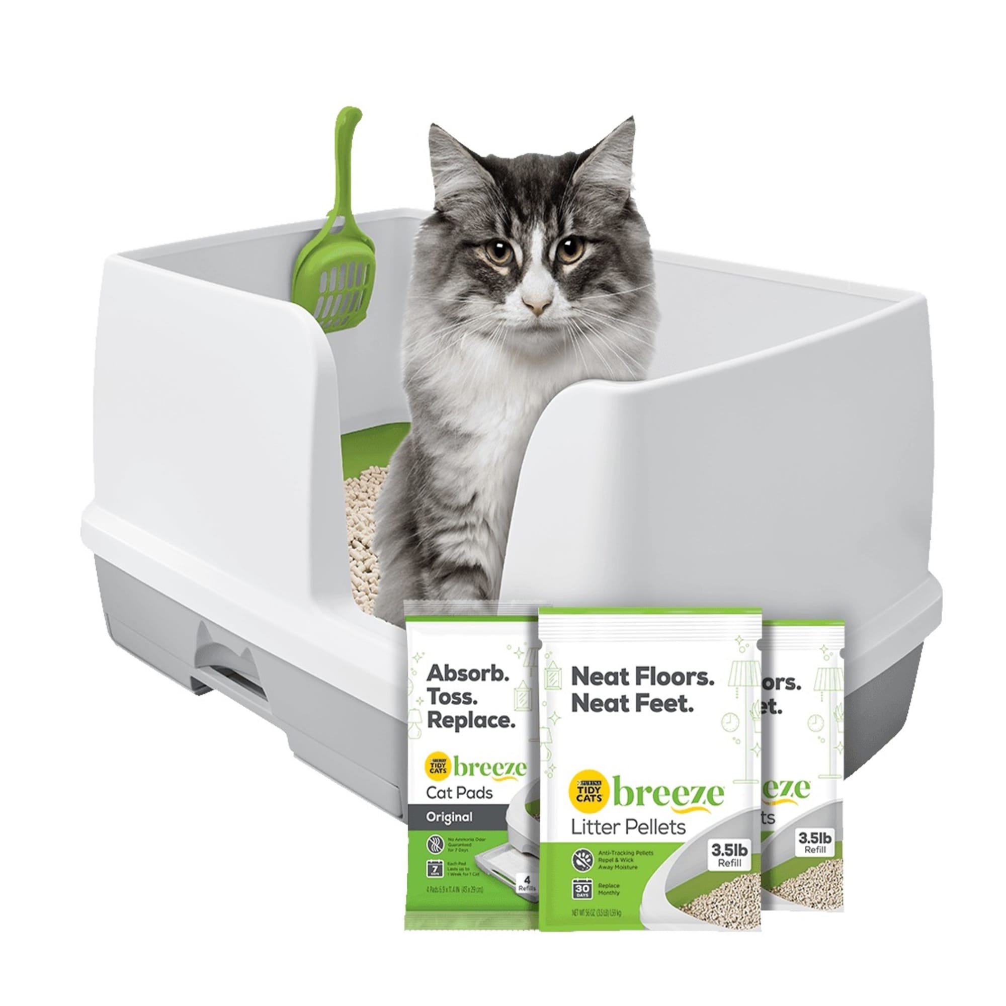 Tidy Cats Breeze Litter Box System Starter Kit With Pellets Pads X Large Petco