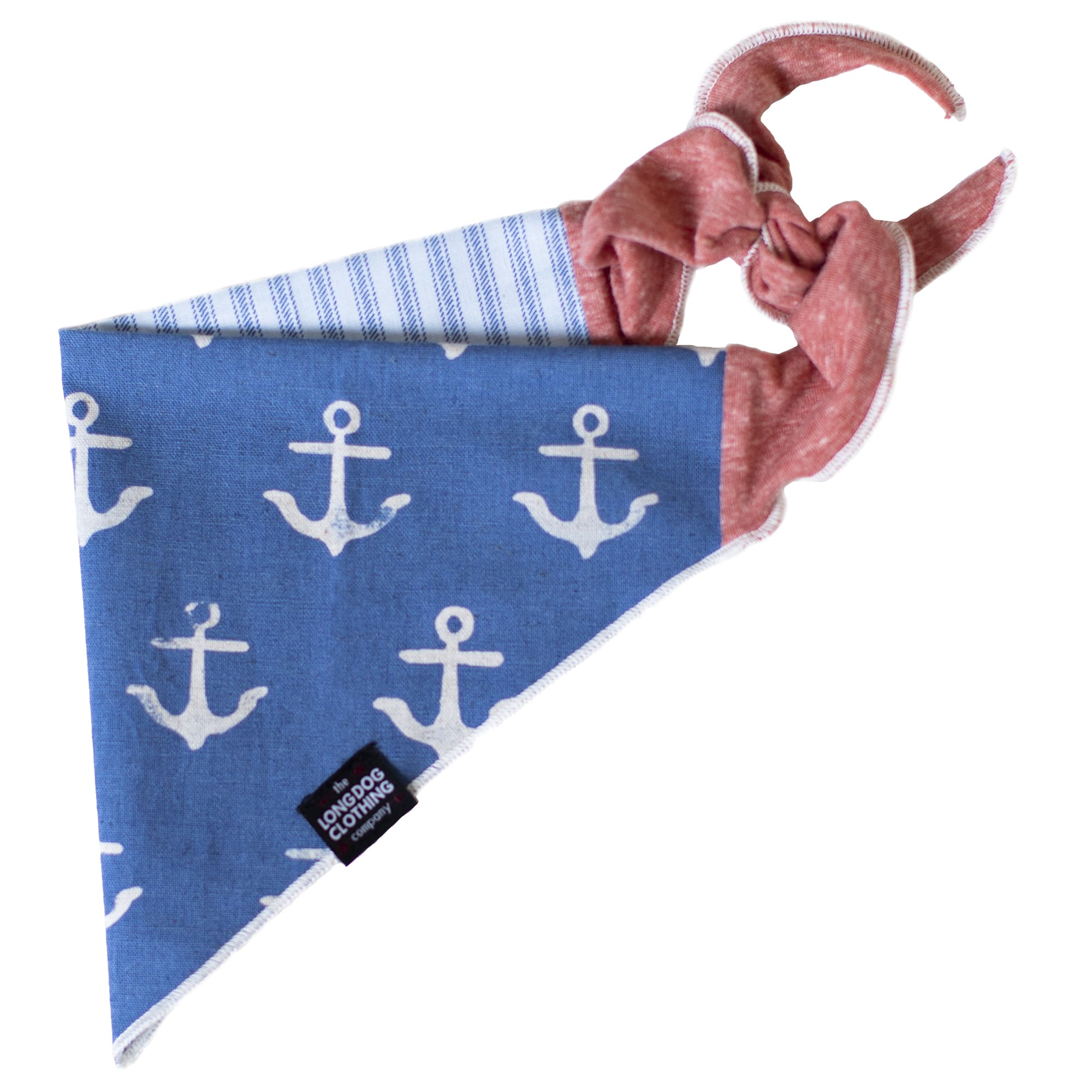 Anchors  Blue Green Stripes Dog bandana & accessories