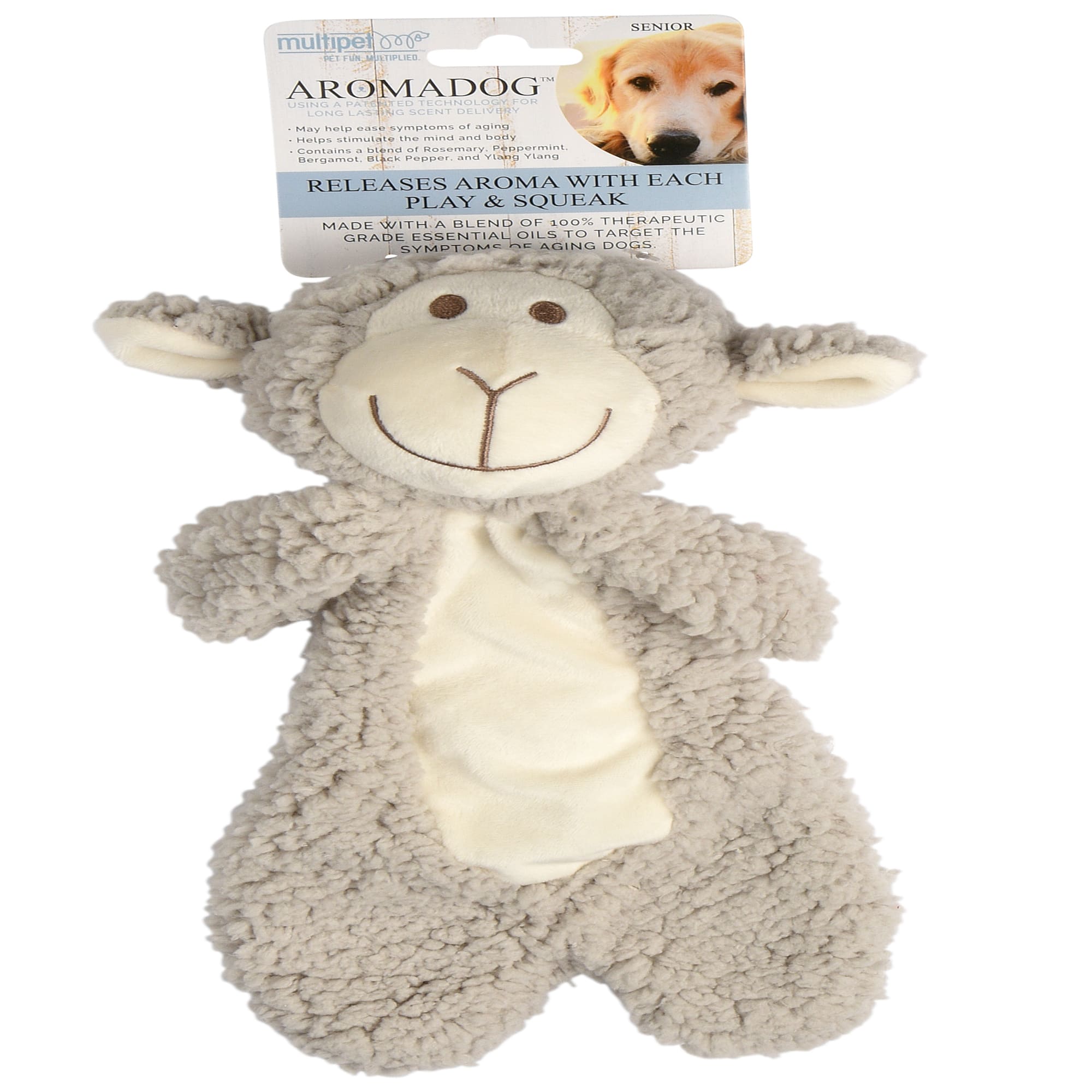 Multipet Aromadog Rope Sheep Senior Dog Toy, Small