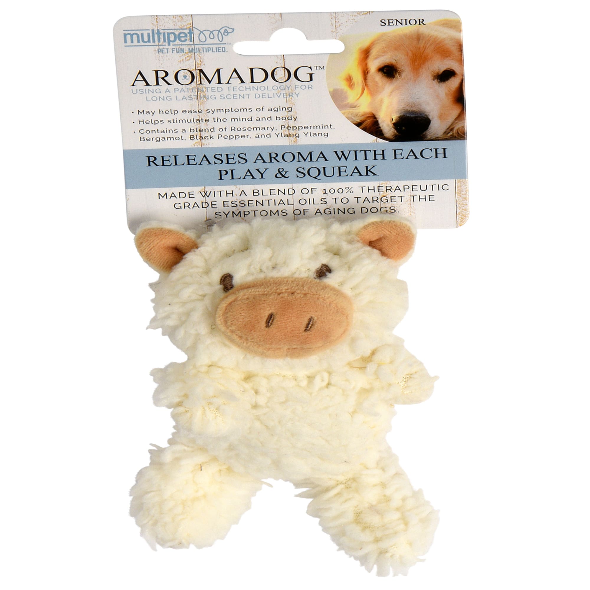Multipet Aromadog Flattie Pig Senior Dog Toy, Small Petco