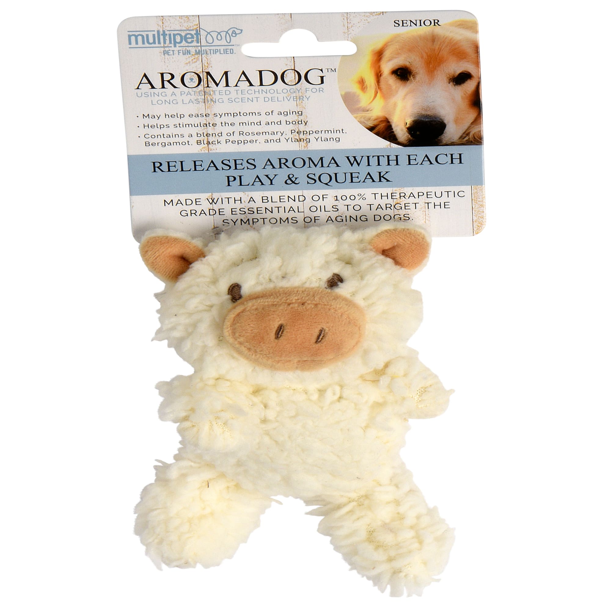 Multipet Aromadog Rope Sheep Senior Dog Toy, Small