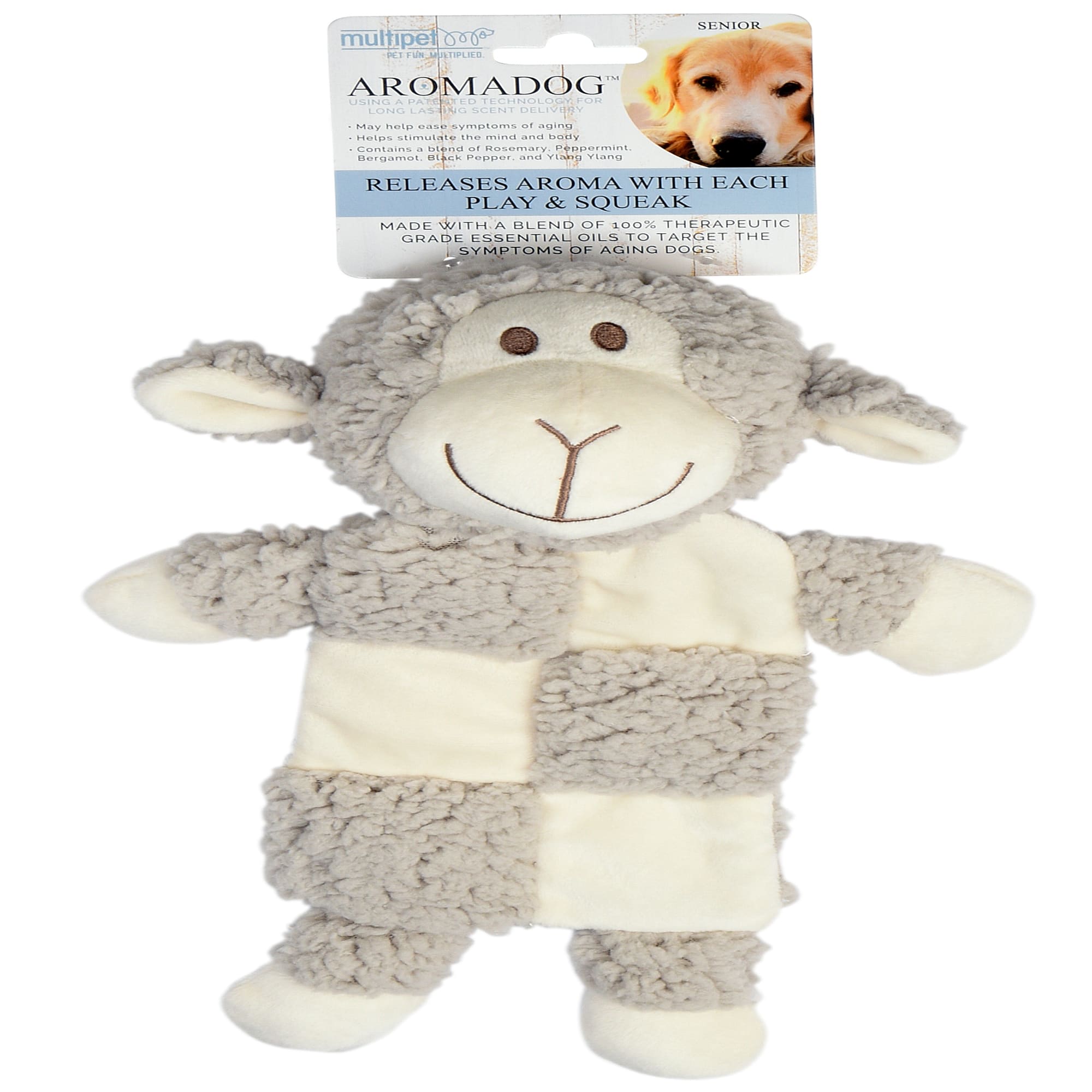 Multipet Aromadog Squeaker Mat Sheep Senior Dog Toy Large Petco