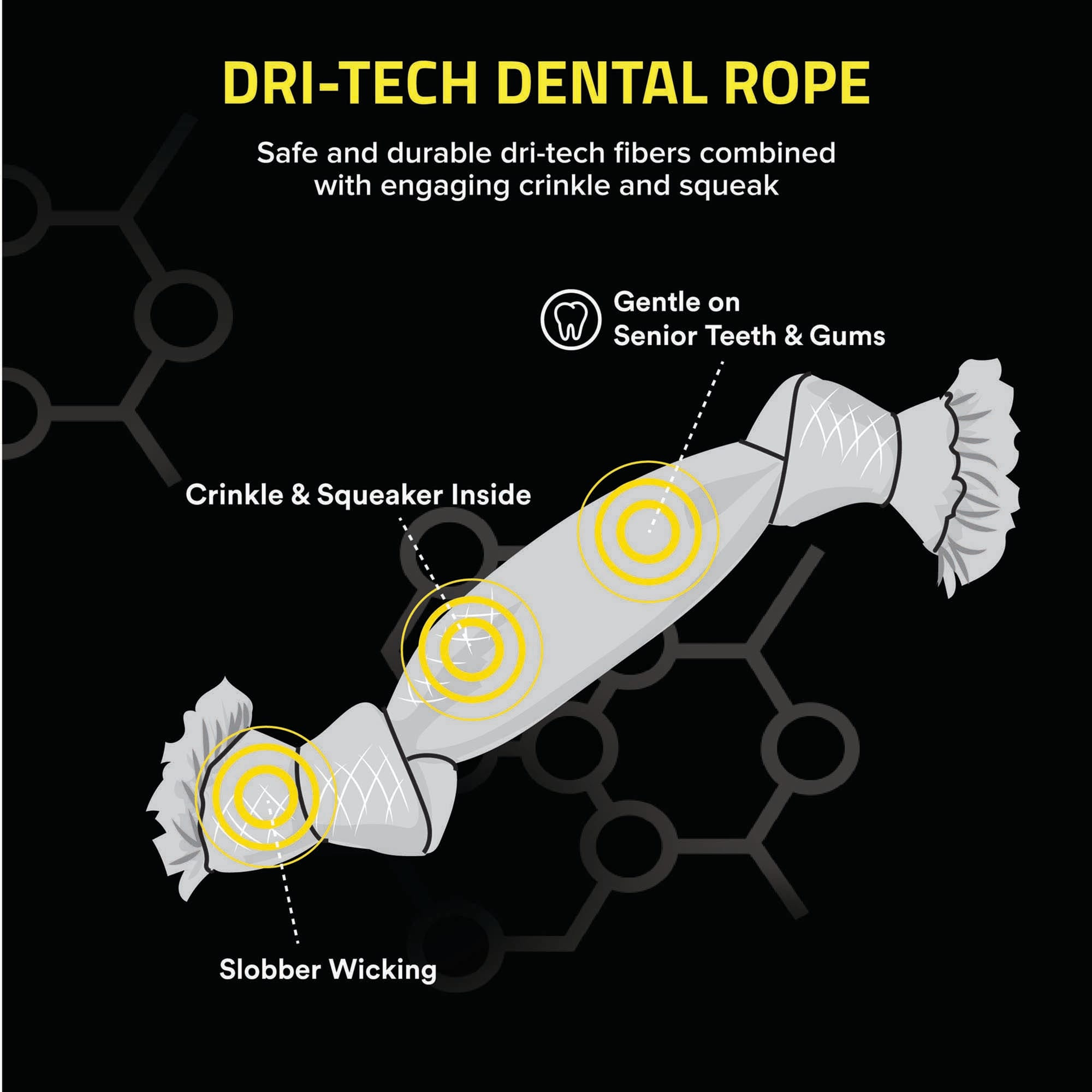 Pet Supplies : Playology Silver Dri-Tech Dental Rope Dog Toy