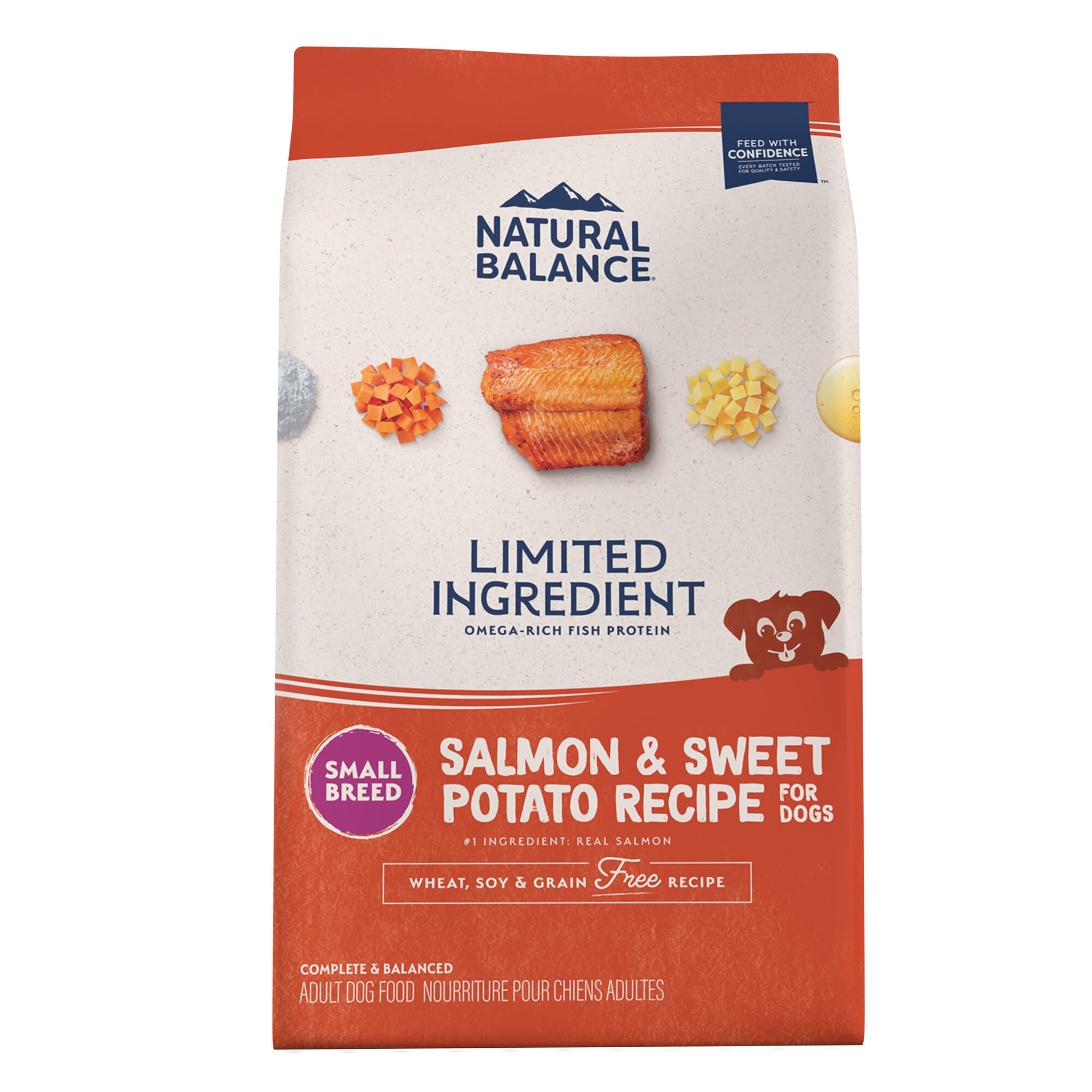 Natural Balance Limited Ingredient Small Breed Adult Grain Free Dry Dog Food Salmon Sweet Potato Recipe 12 lbs