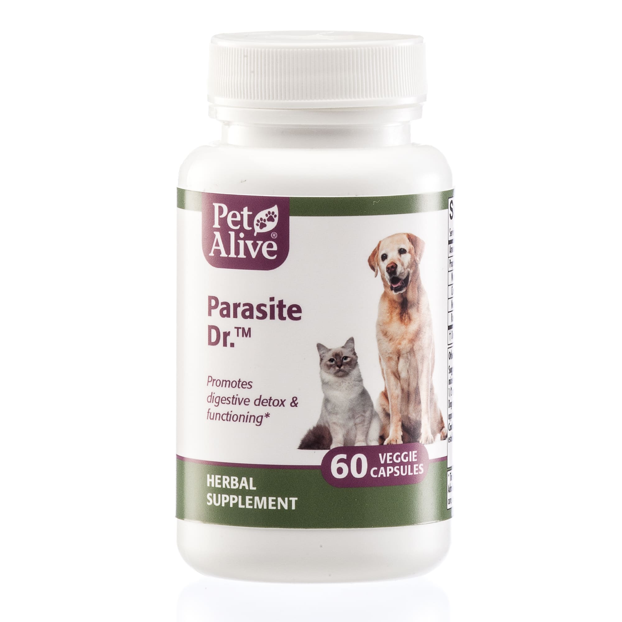 PetAlive Parasite Dr. Herbal Detox Digestive Aid Tablets