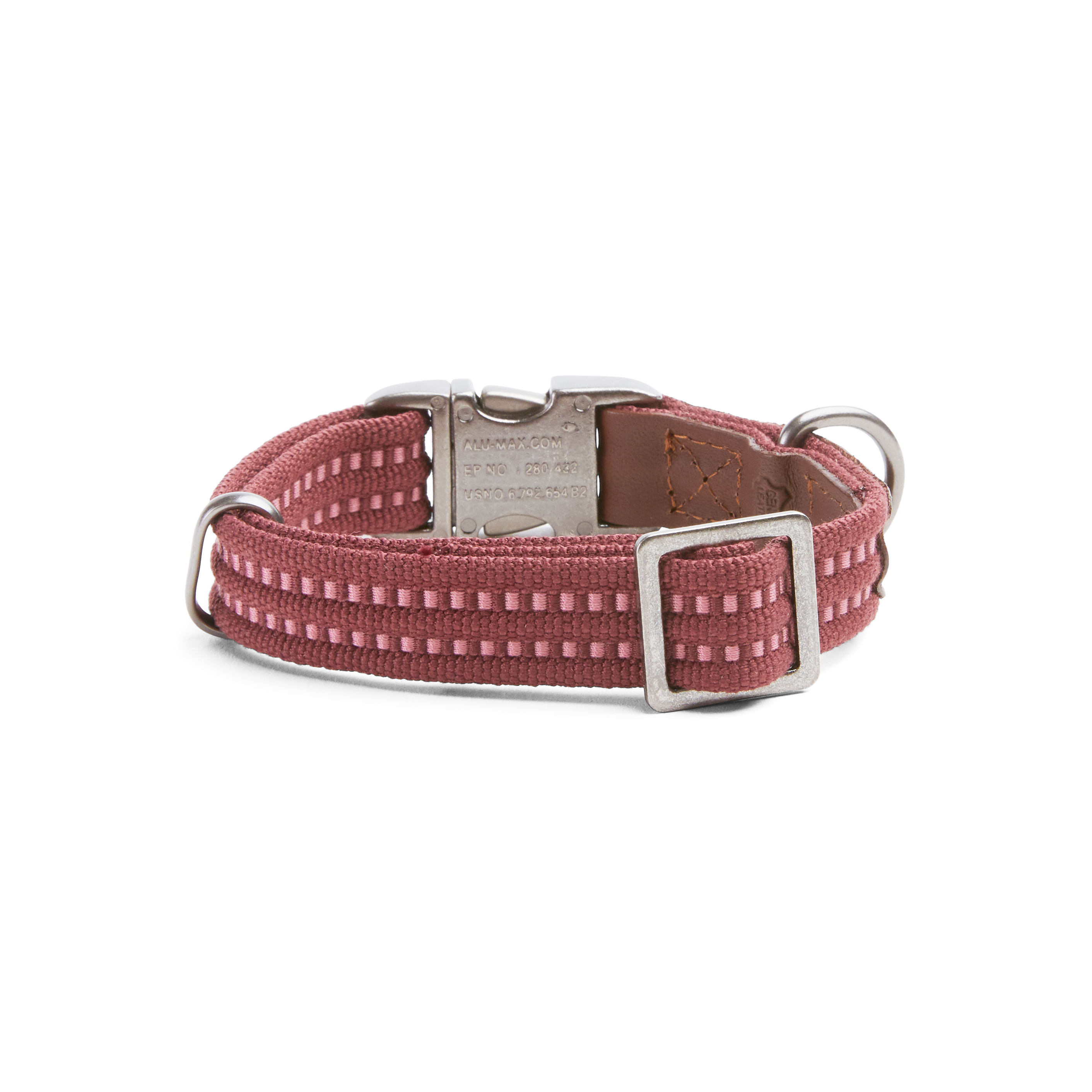 Burgundy shop dog collar