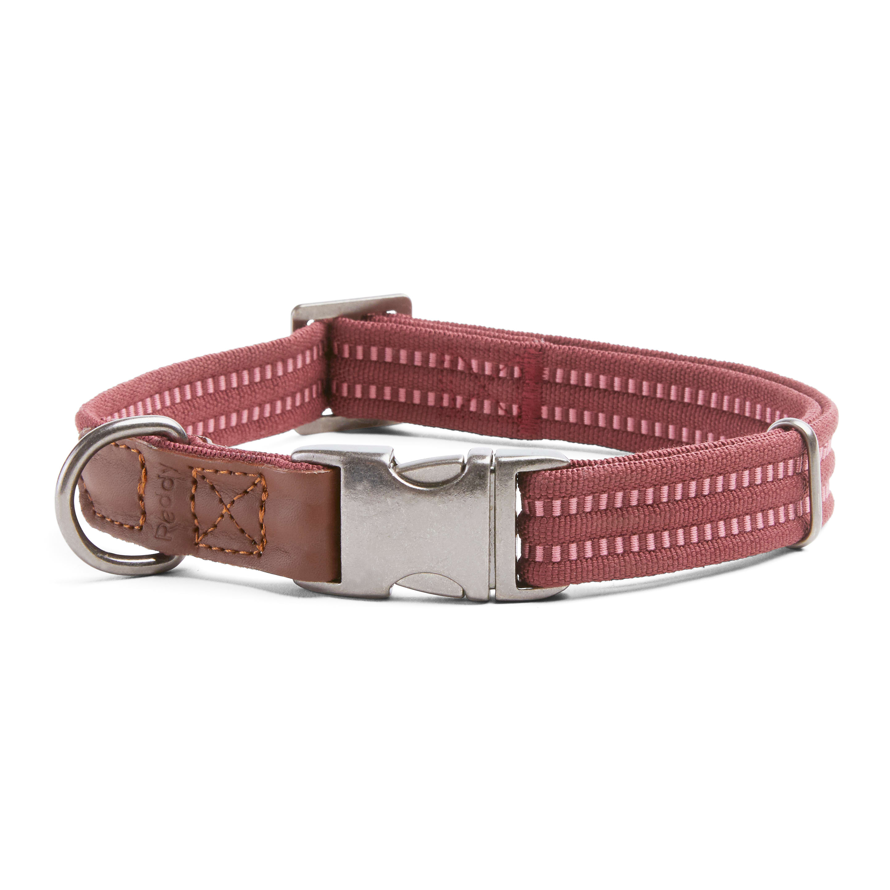 P5095342 Reddy Burgundy Webbed Dog Collar sku P5095342