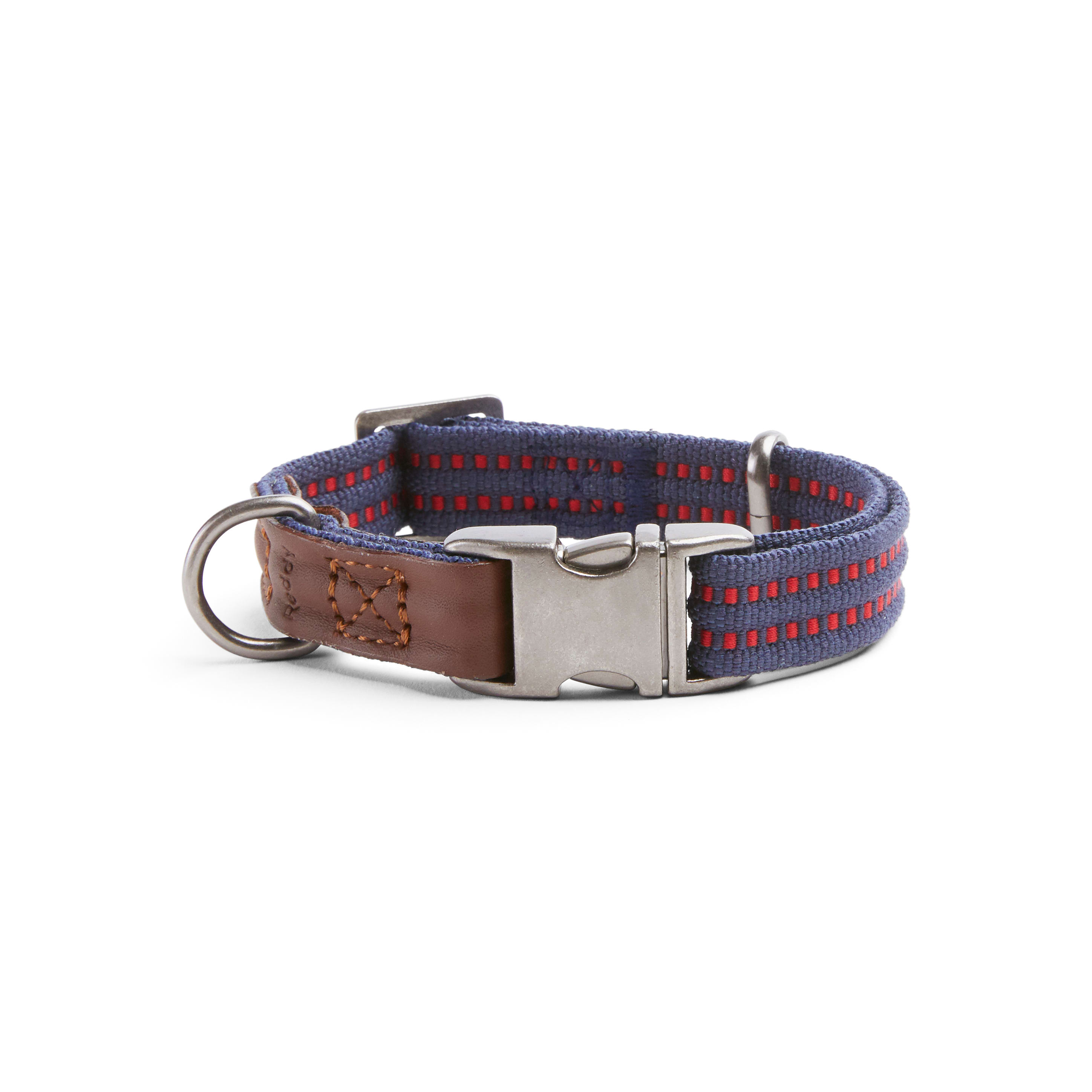 Navy + Red Anchor Dog Collar