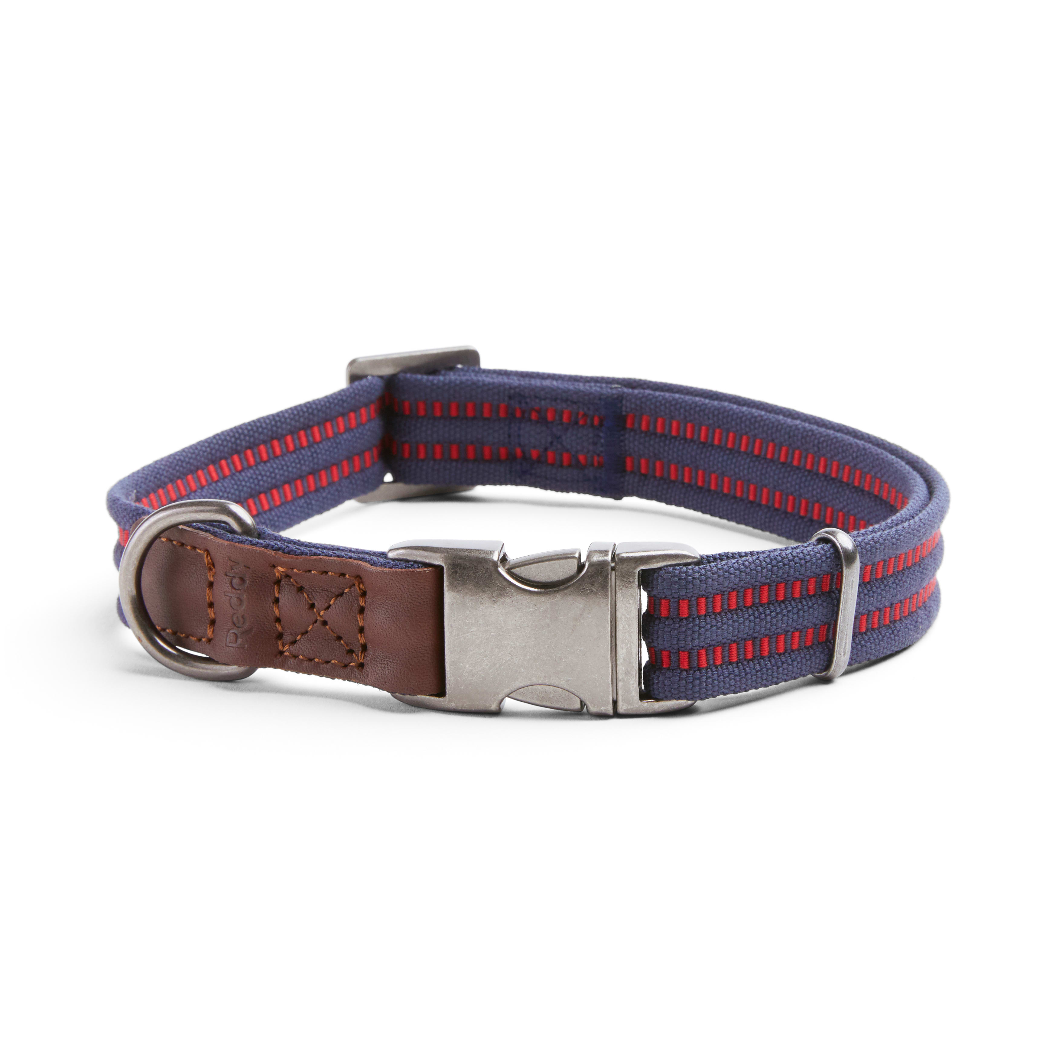 Reddy Webbed Dog Collar, Navy, Large/X-Large | Petco