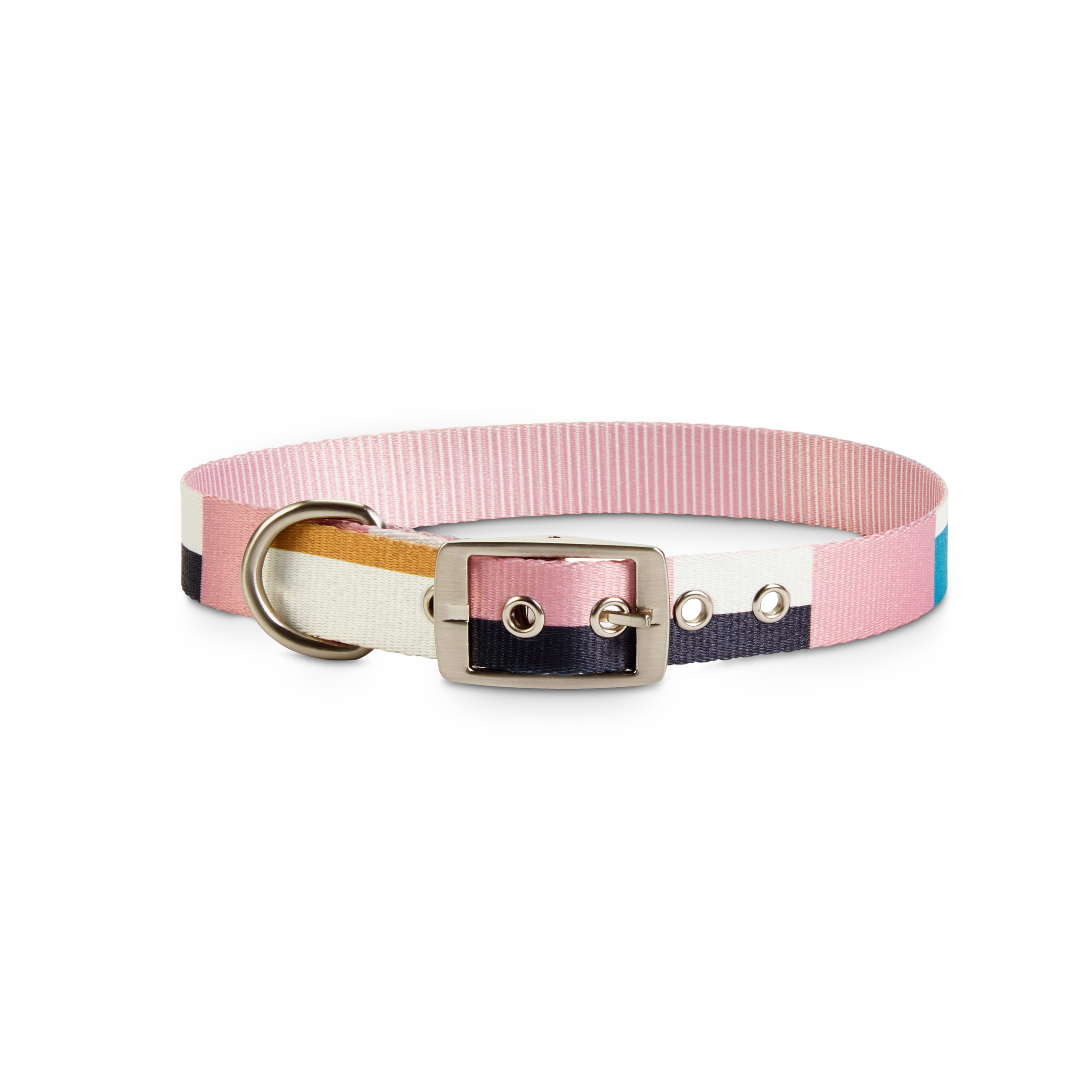 Bond & Co. Pink & Colorblocked Reversible Dog Collar