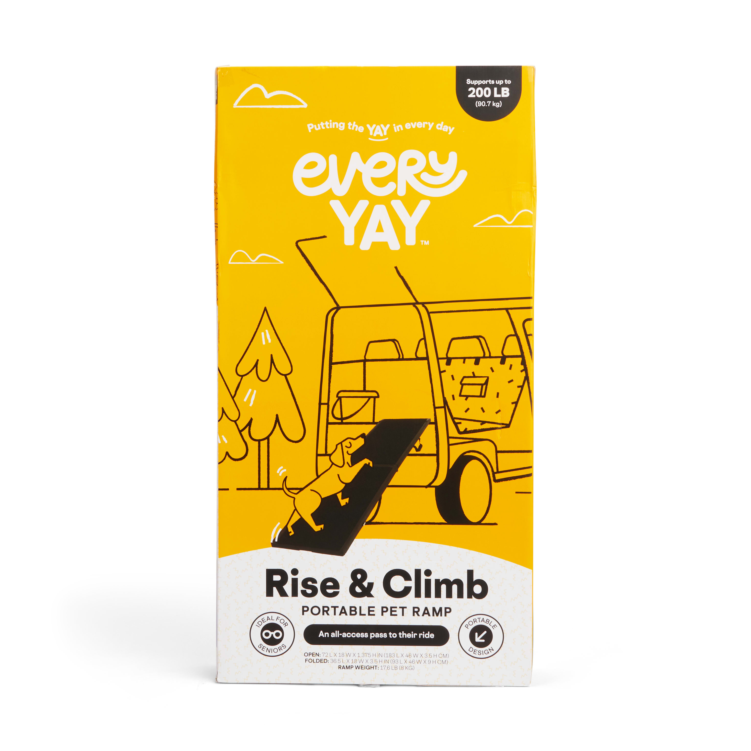 EveryYay Rise Climb Black Portable Pet Ramp 72