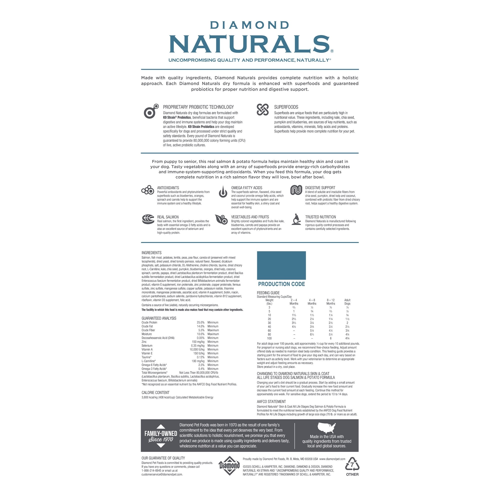 Diamond Naturals Skin and Coat Dry Dog Food, 30 Petco - Main Image