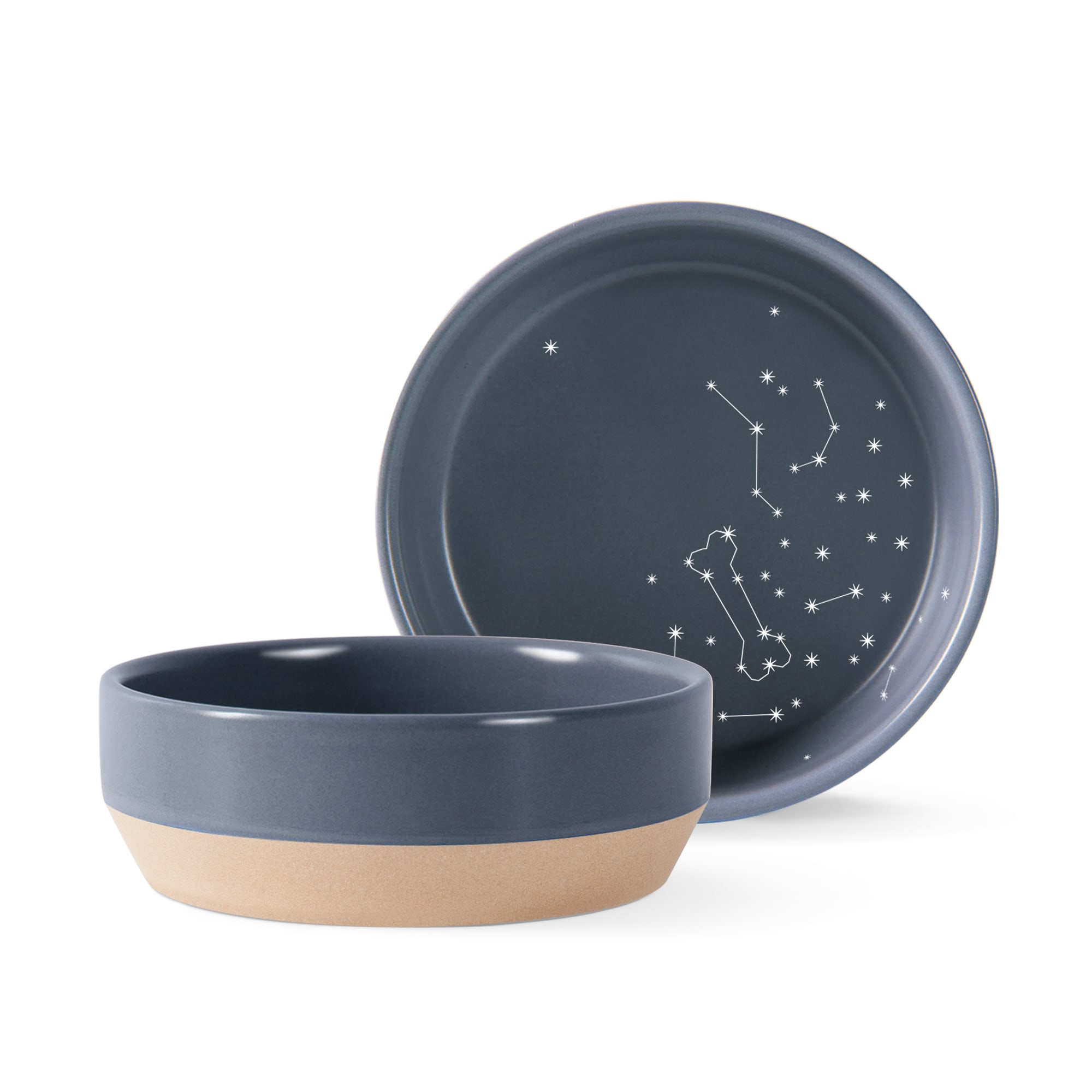 Celestial Stoneware Pet Bowl 2.5 Cups by & Fringe Studio