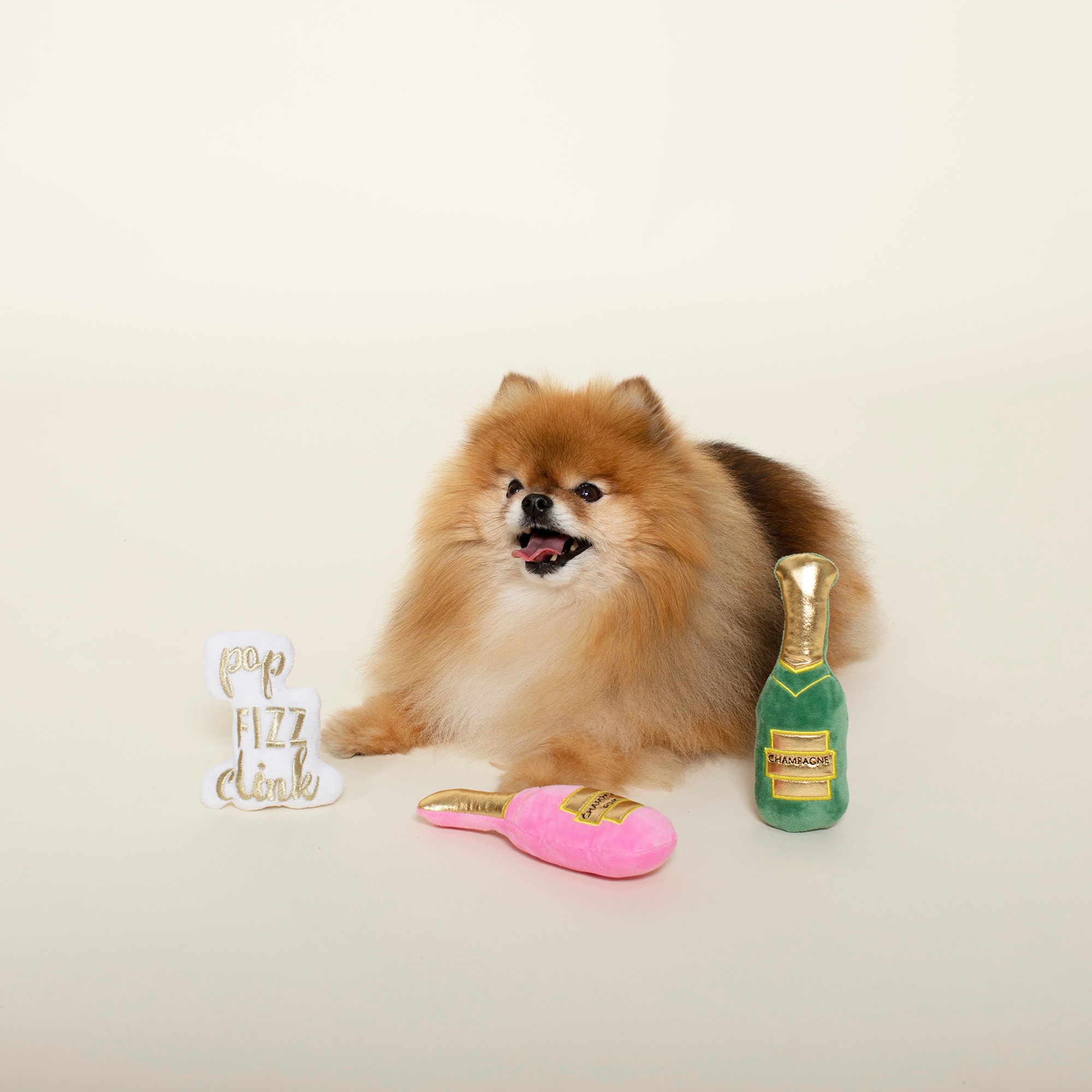 PetShop by Fringe Studio Champagne Dog Toy Set X Small Pack of 3 Petco
