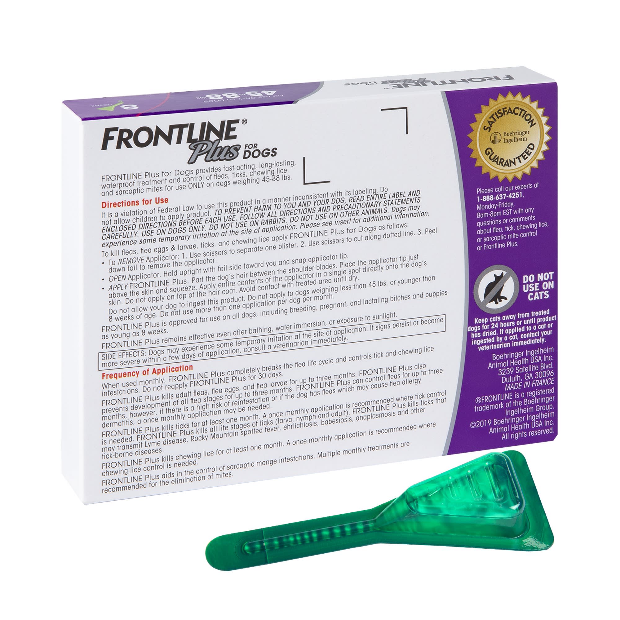 FRONTLINE Plus Flea Tick Treatment for Large Dogs 8ct