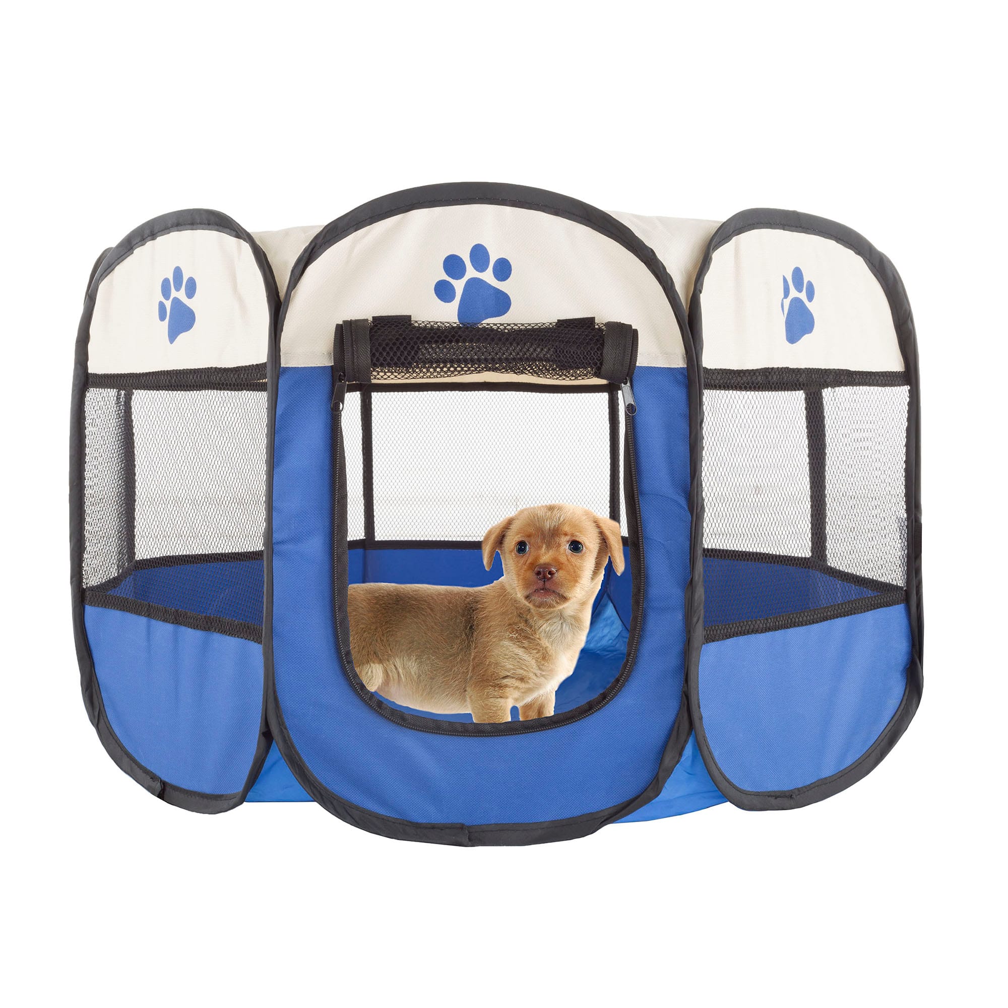PETMAKER Pet Playpen with Carrying Case for Indoor/Outdoor Use, 26.5" L X  26.5" W X 17" H | Petco
