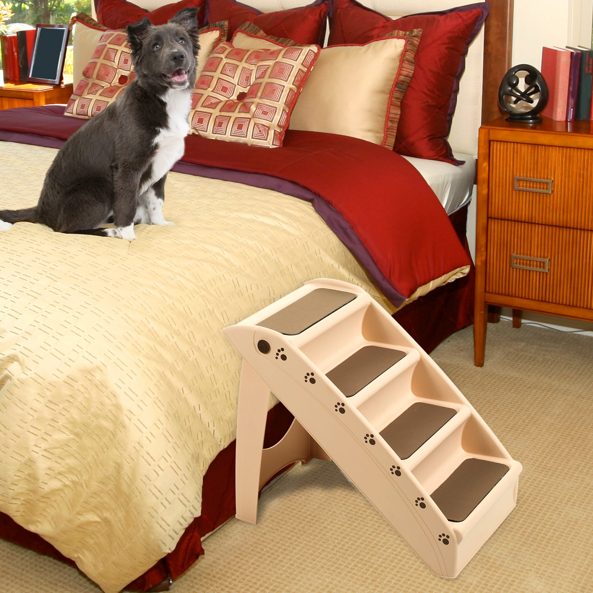 Petco dog stairs for bed best sale