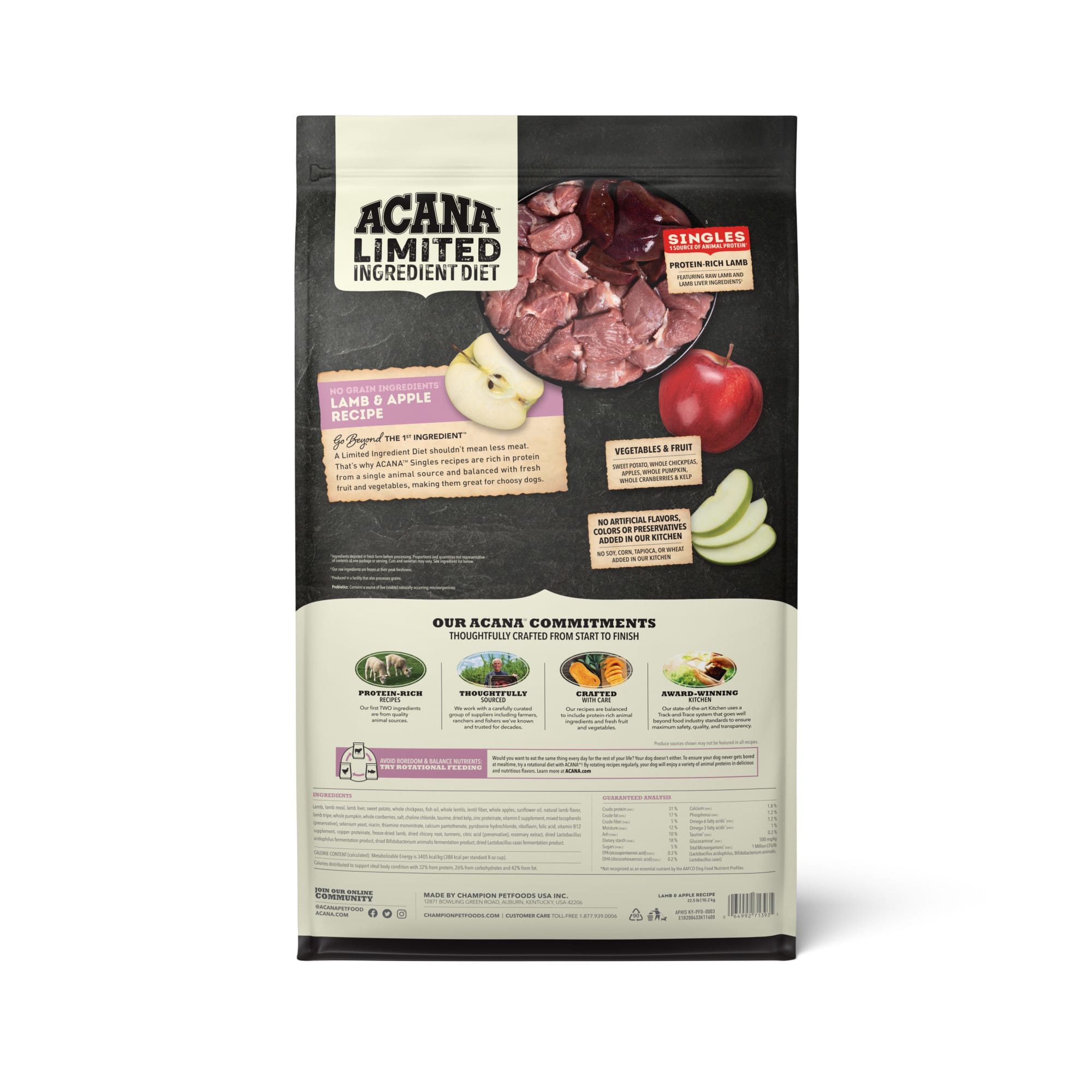 acana lamb and apple ingredients