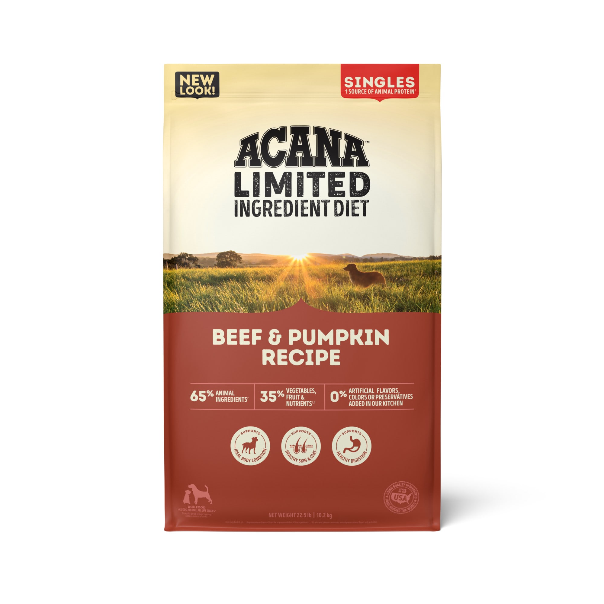 ACANA Singles Limited Ingredient Grain-Free High Protein Beef & Pumpkin Dry Dog Food, 25 lbs. | Petco